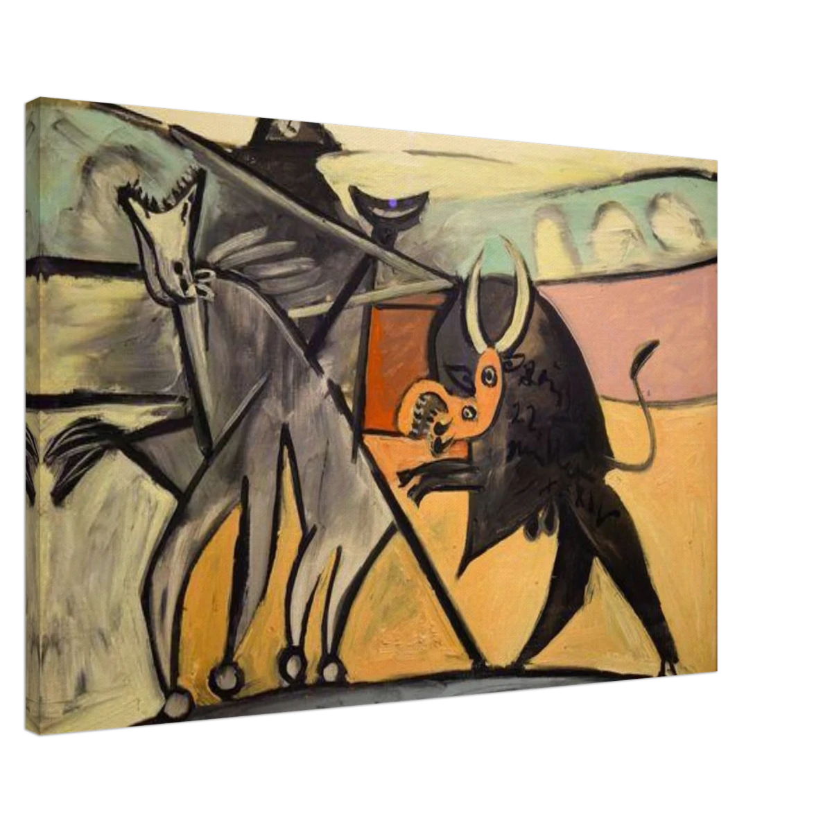 Bullfight | Pablo Picasso – A Masterpiece of Cubism & Expressionism - 60x90 cm / 24x36″ - Canvas -