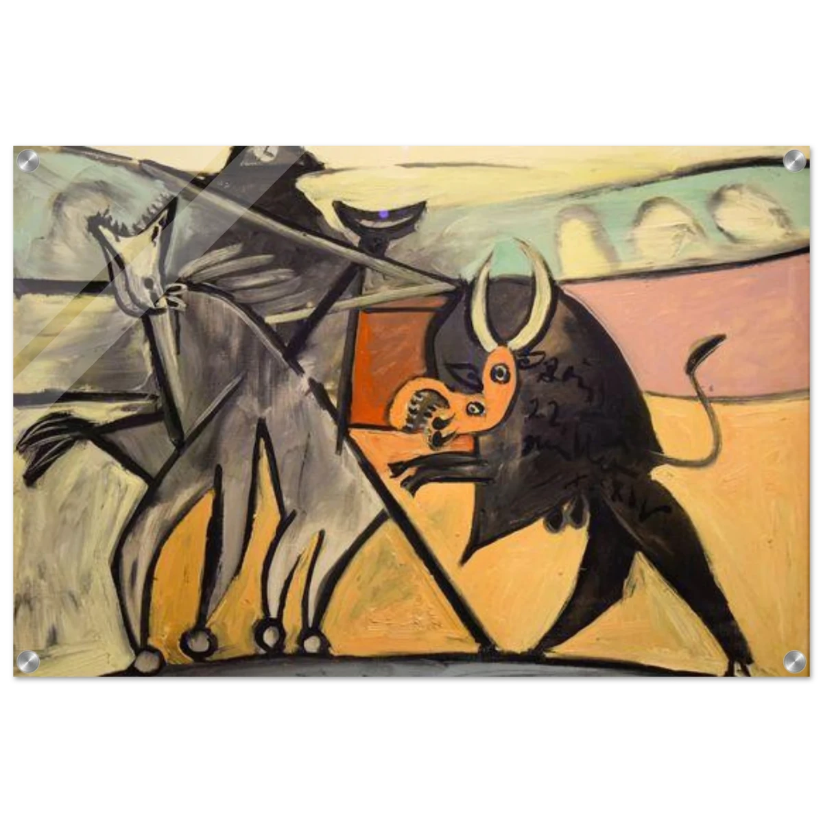 Bullfight | Pablo Picasso – A Masterpiece of Cubism & Expressionism - 50x75 cm / 20x30″ - Acrylic Print -