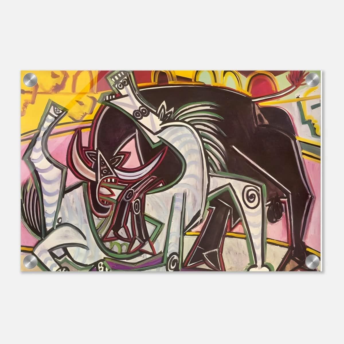 Bullfighting Cubism wall art print Pablo Picasso 1934 - Acrylic Print - 30x45 cm / 12x18″ -