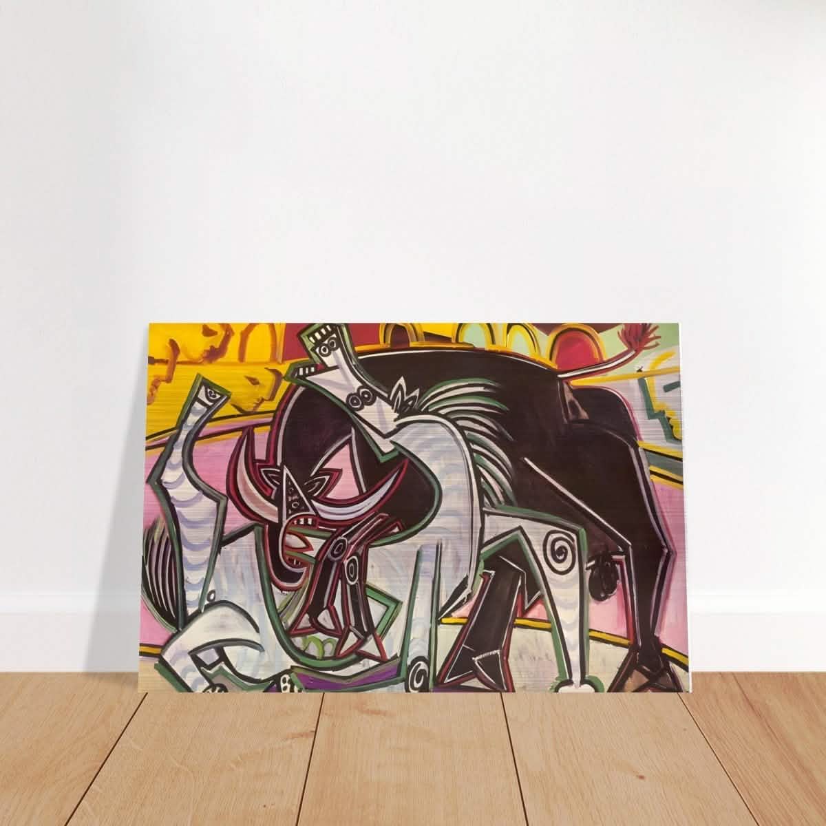 Bullfighting Cubism wall art print Pablo Picasso 1934 - Brushed Aluminum Print - 30x45 cm / 12x18″ -