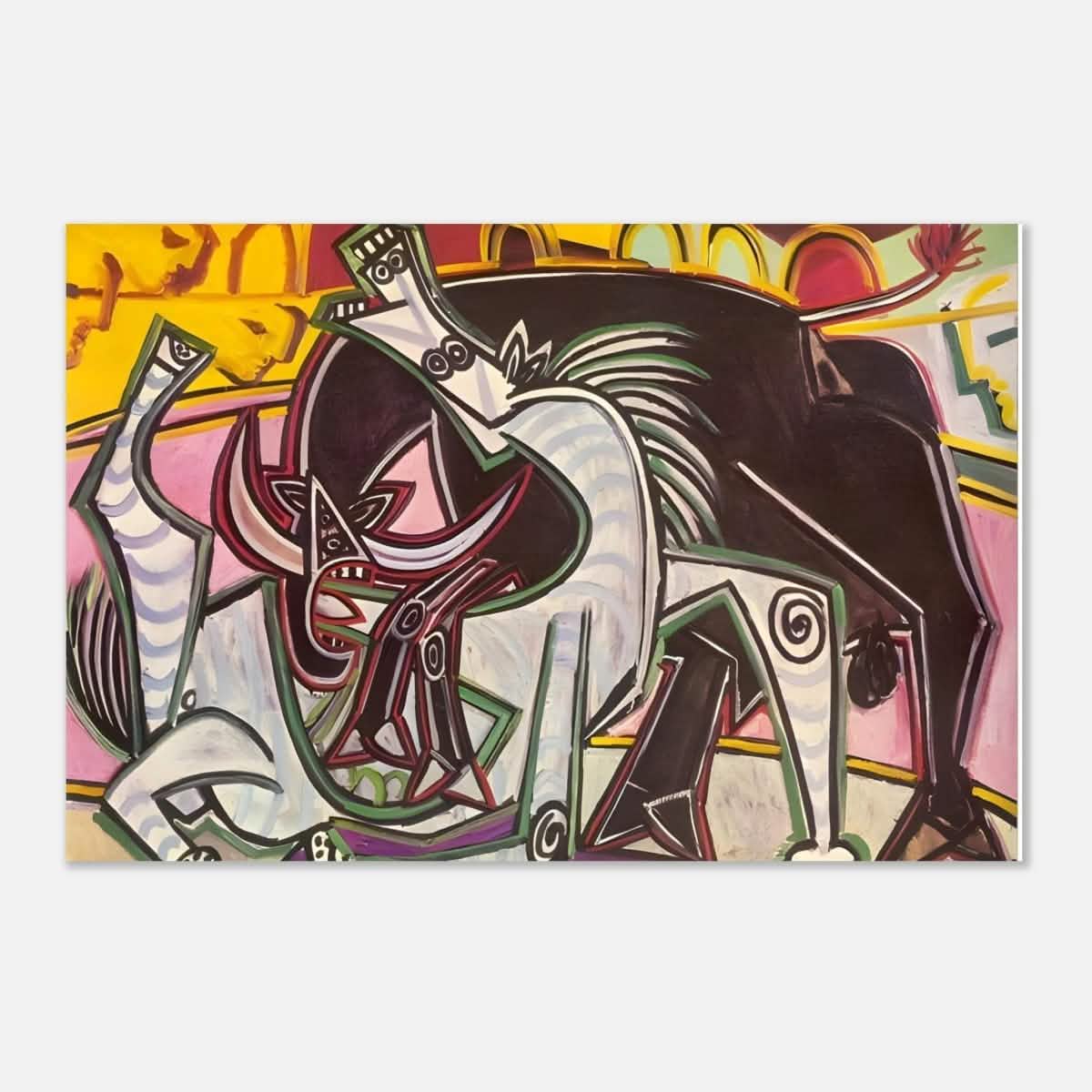 Bullfighting Cubism wall art print Pablo Picasso 1934 - Aluminum Print - 30x45 cm / 12x18″ -