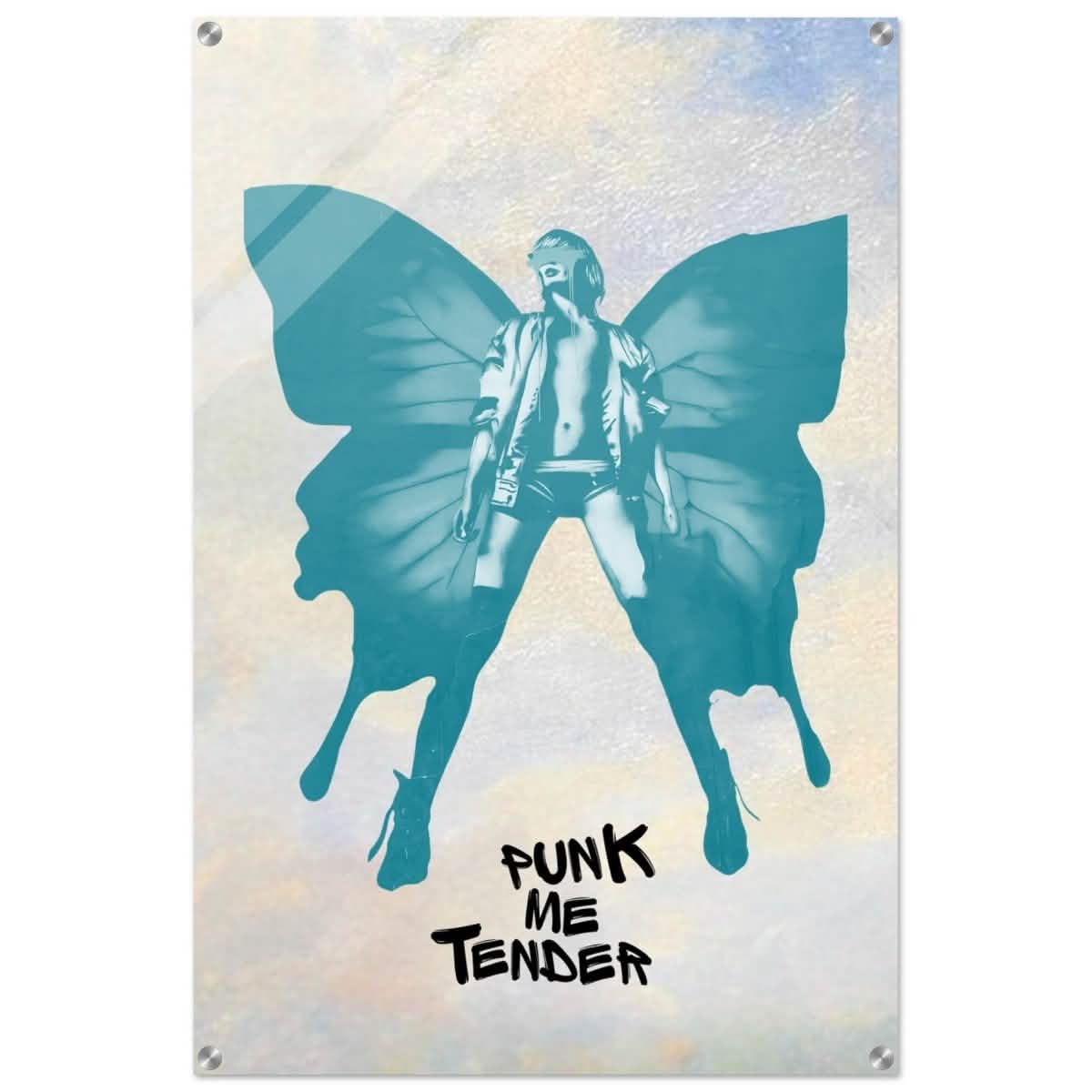 Butterfly Punk V2 | Pop Art wall art print - Acrylic Print - 60x90 cm / 24x36″ -