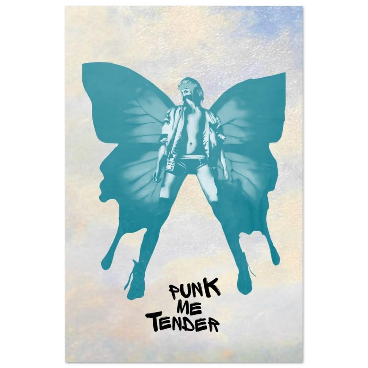 Butterfly Punk V2 | Pop Art wall art print - Aluminum Print - 50x75 cm / 20x30″ -