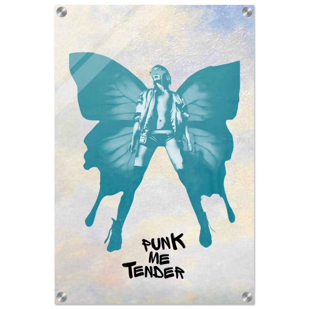 Butterfly Punk V2 | Pop Art wall art print - Acrylic Print - 40x60 cm / 16x24″ -