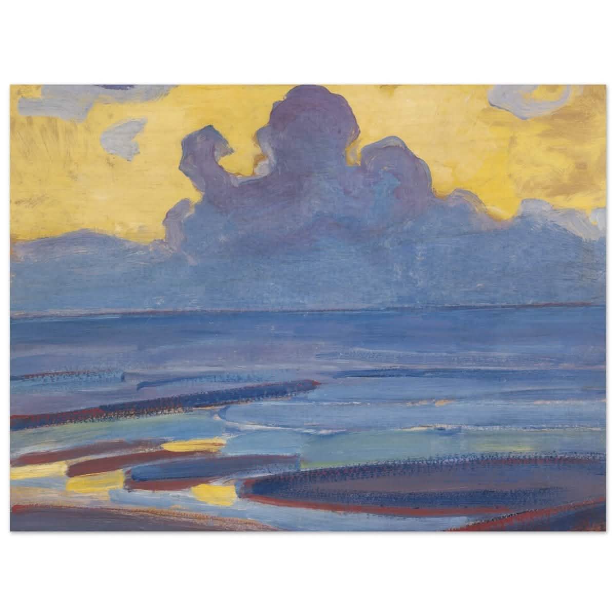 By The Sea 1909 by Piet Mondrian | Vintage wall art print - Wood Prints - 30x40 cm / 12x16″ -