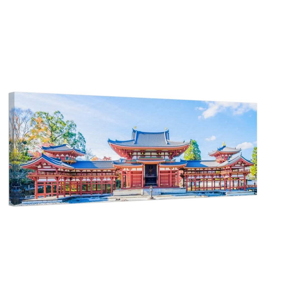 Byodo - in in Perfect Harmony | Buddhist temple | Uji, Japan | Panormic print 30x90cm/12x36" - Canvas - 30x90 cm / 12x36″ -