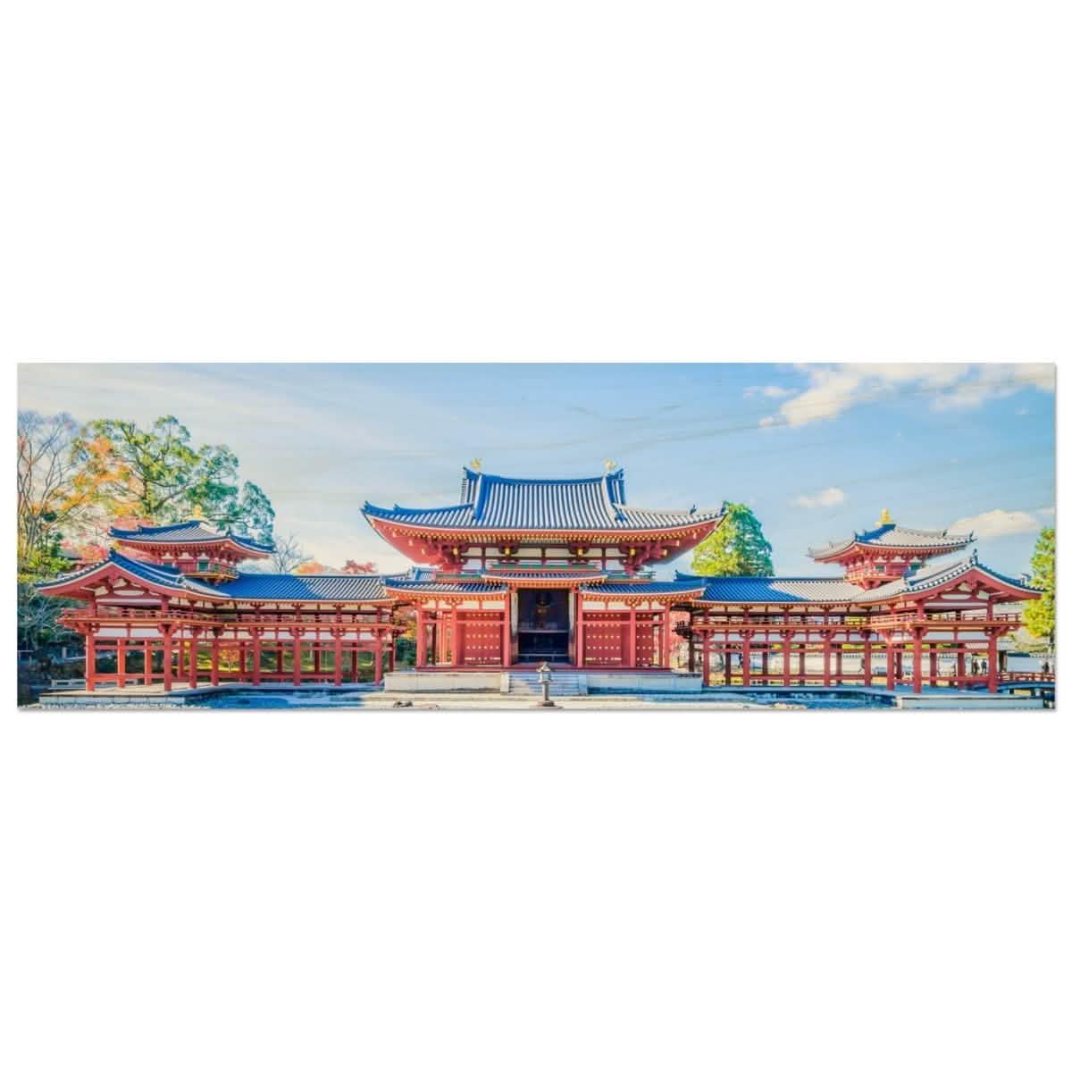 Byodo - in in Perfect Harmony | Buddhist temple | Uji, Japan | Panormic print 30x90cm/12x36" - Wood Prints - 30x90 cm / 12x36″ -