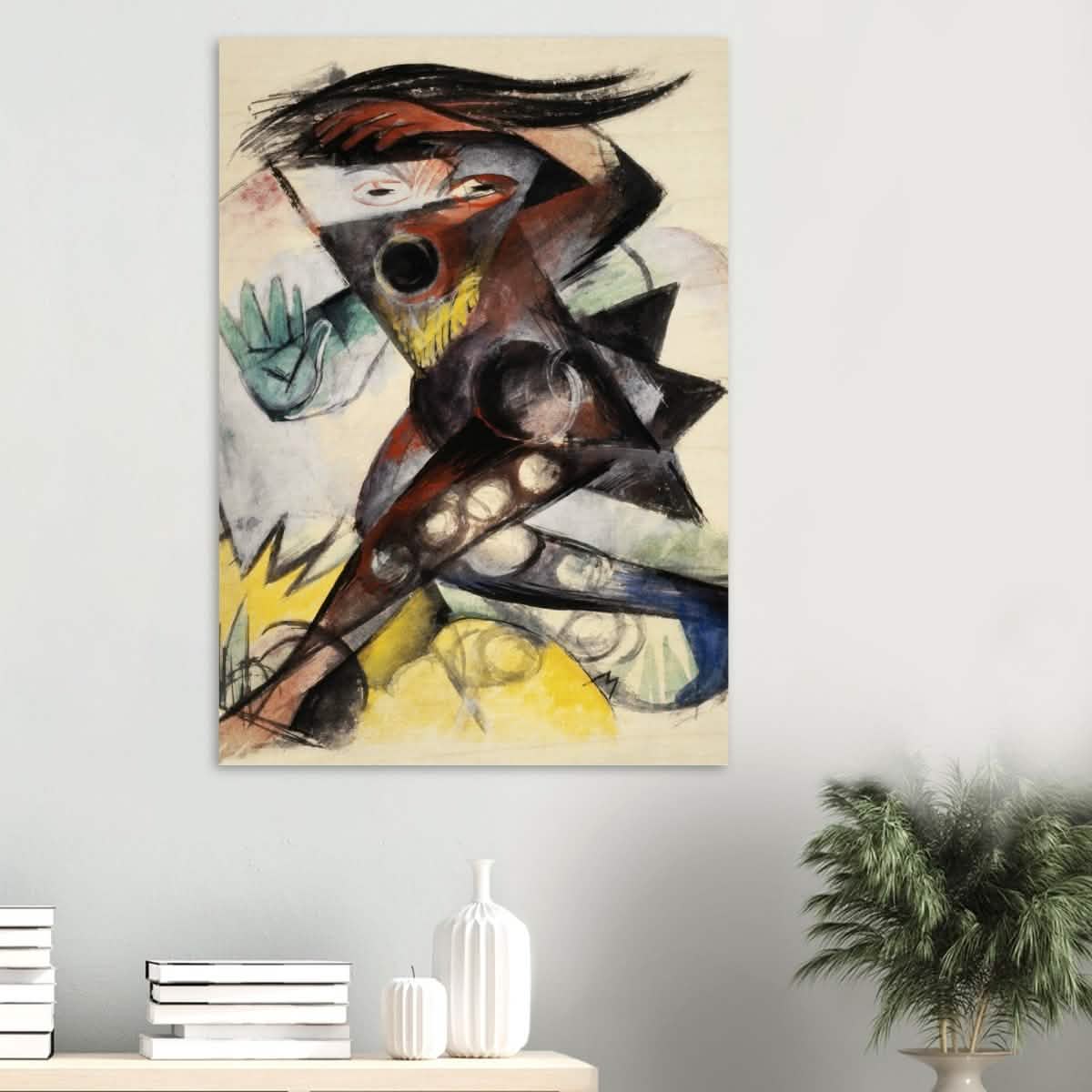 Caliban (from Shakespeare's The Tempest) by Franz Marc 1914 Wall art print - Wood Prints - 70x100 cm / 28x40″ - 10 mm