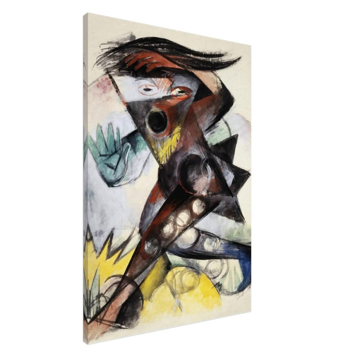 Caliban (from Shakespeare's The Tempest) by Franz Marc 1914 Wall art print - Canvas - 70x100 cm / 28x40″ - Slim