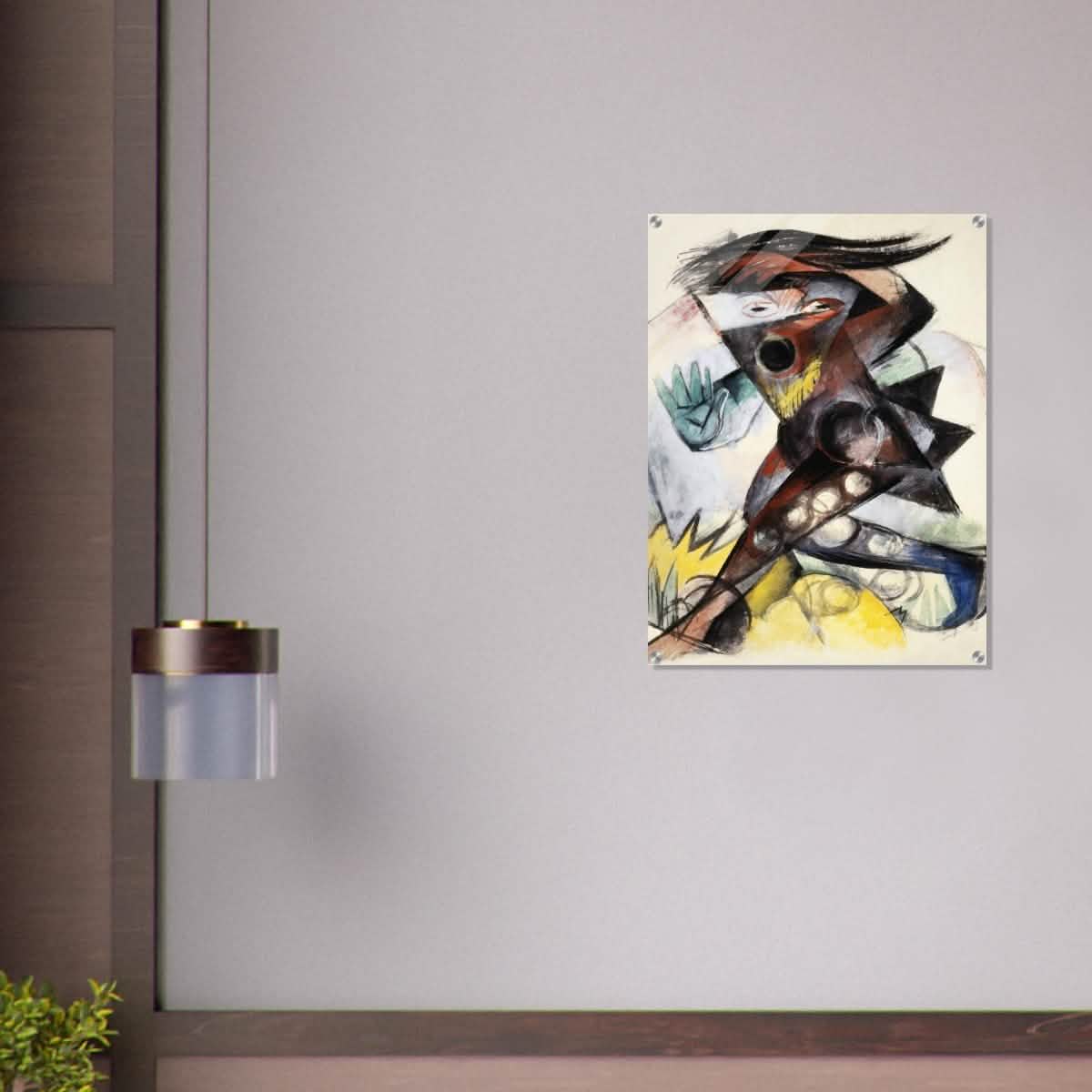 Caliban (from Shakespeare's The Tempest) by Franz Marc 1914 Wall art print - Acrylic Print - 60x80 cm / 24x32″ -