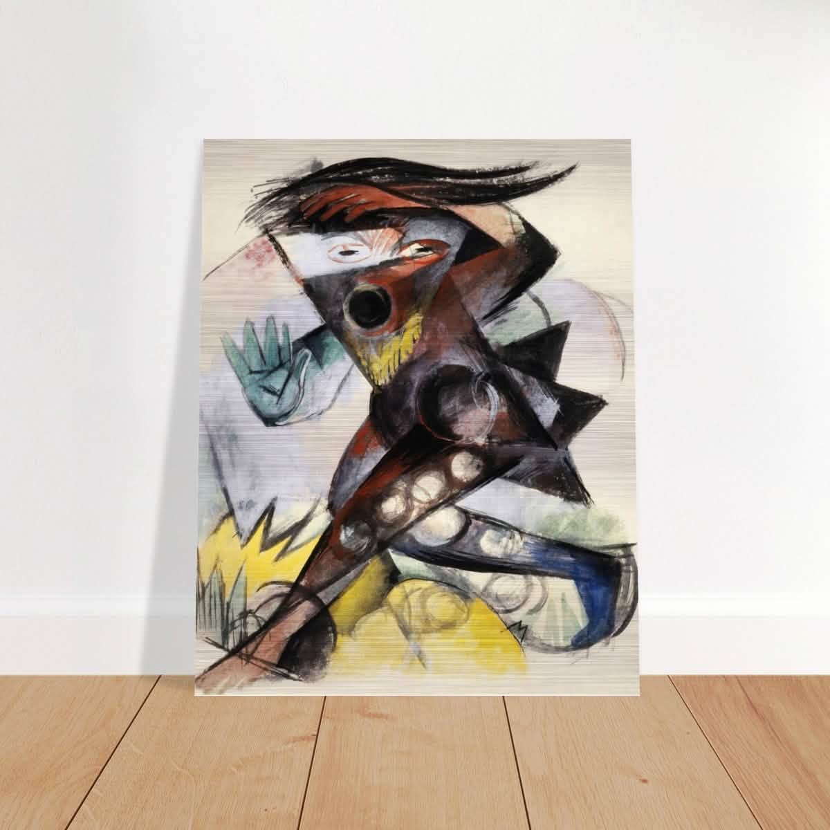 Caliban (from Shakespeare's The Tempest) by Franz Marc 1914 Wall art print - Brushed Aluminum Print - 40x50 cm / 16x20″ -