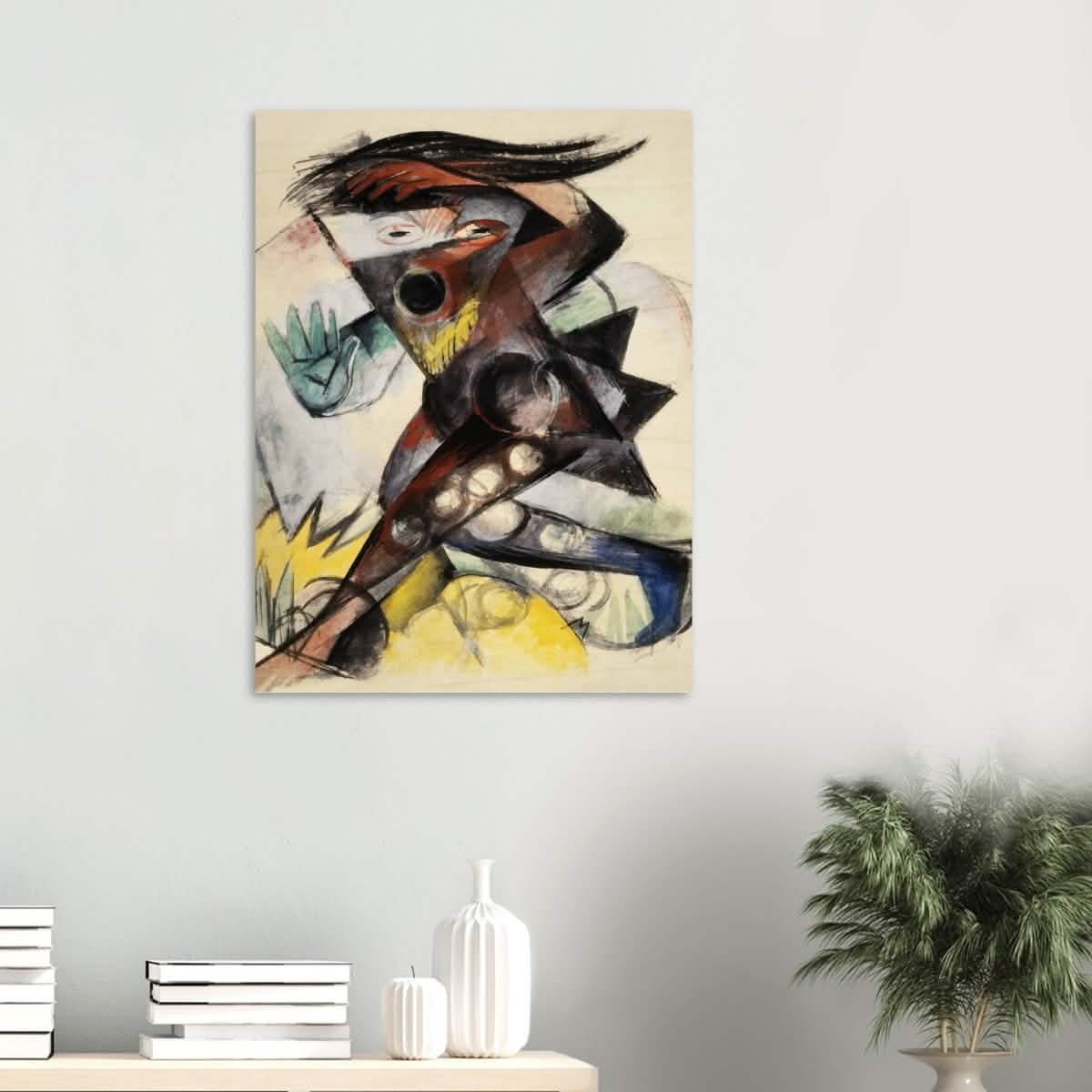 Caliban (from Shakespeare's The Tempest) by Franz Marc 1914 Wall art print - Wood Prints - 60x80 cm / 24x32″ - 20 mm