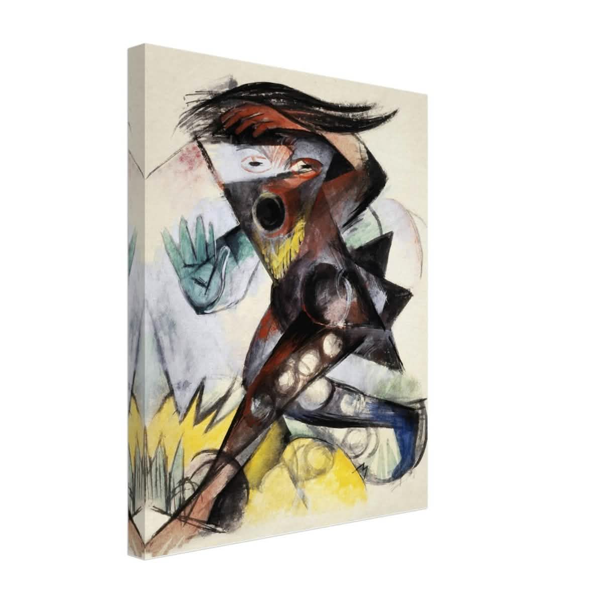 Caliban (from Shakespeare's The Tempest) by Franz Marc 1914 Wall art print - Canvas - 40x50 cm / 16x20″ - Thick