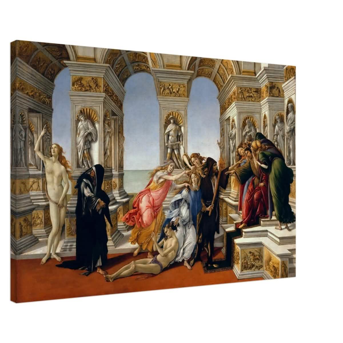 Calumny of Apelles by Sandro Botticelli 1495 | Vintage Art wall art print - Canvas - 60x90 cm / 24x36″ -