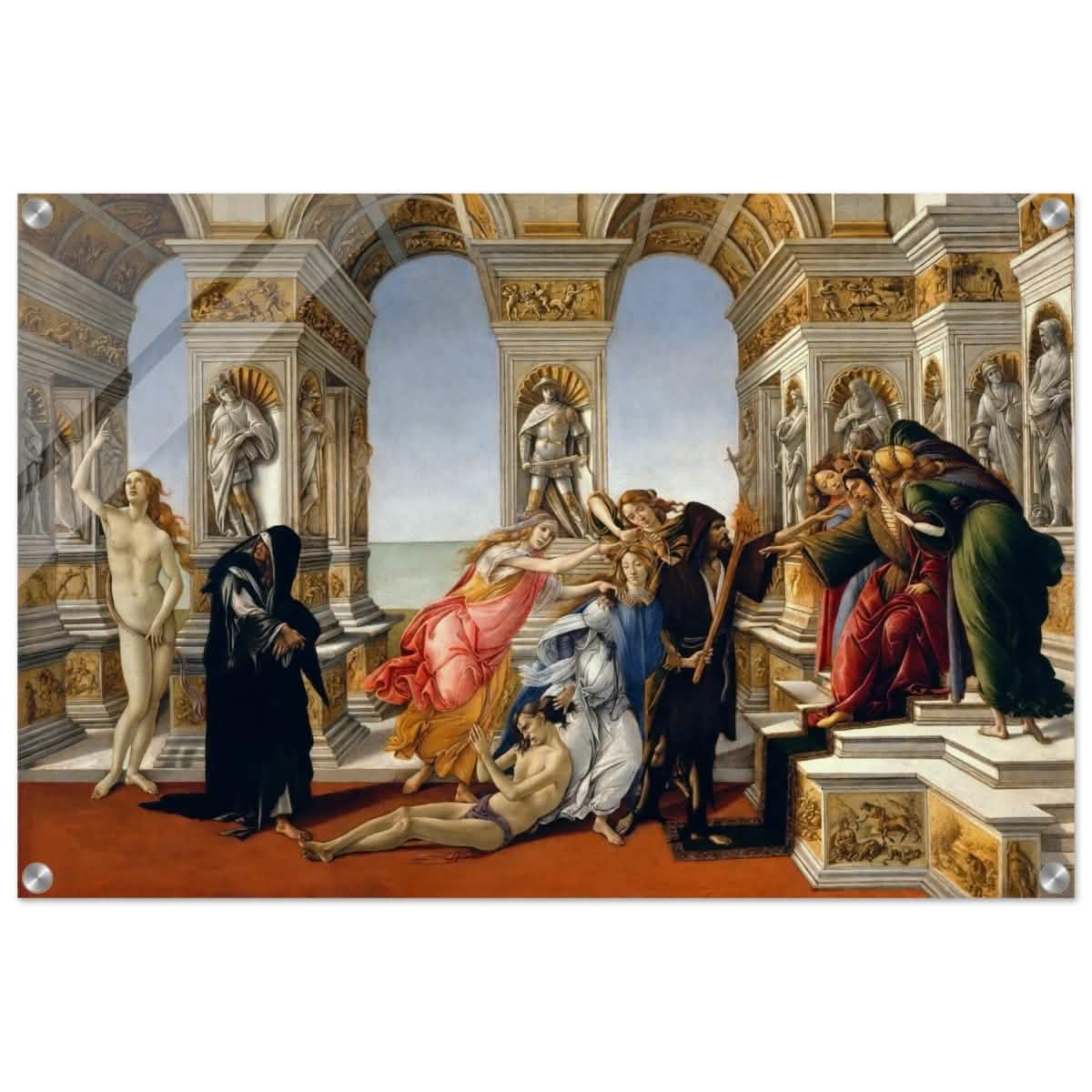 Calumny of Apelles by Sandro Botticelli 1495 | Vintage Art wall art print - Acrylic Print - 50x75 cm / 20x30″ -