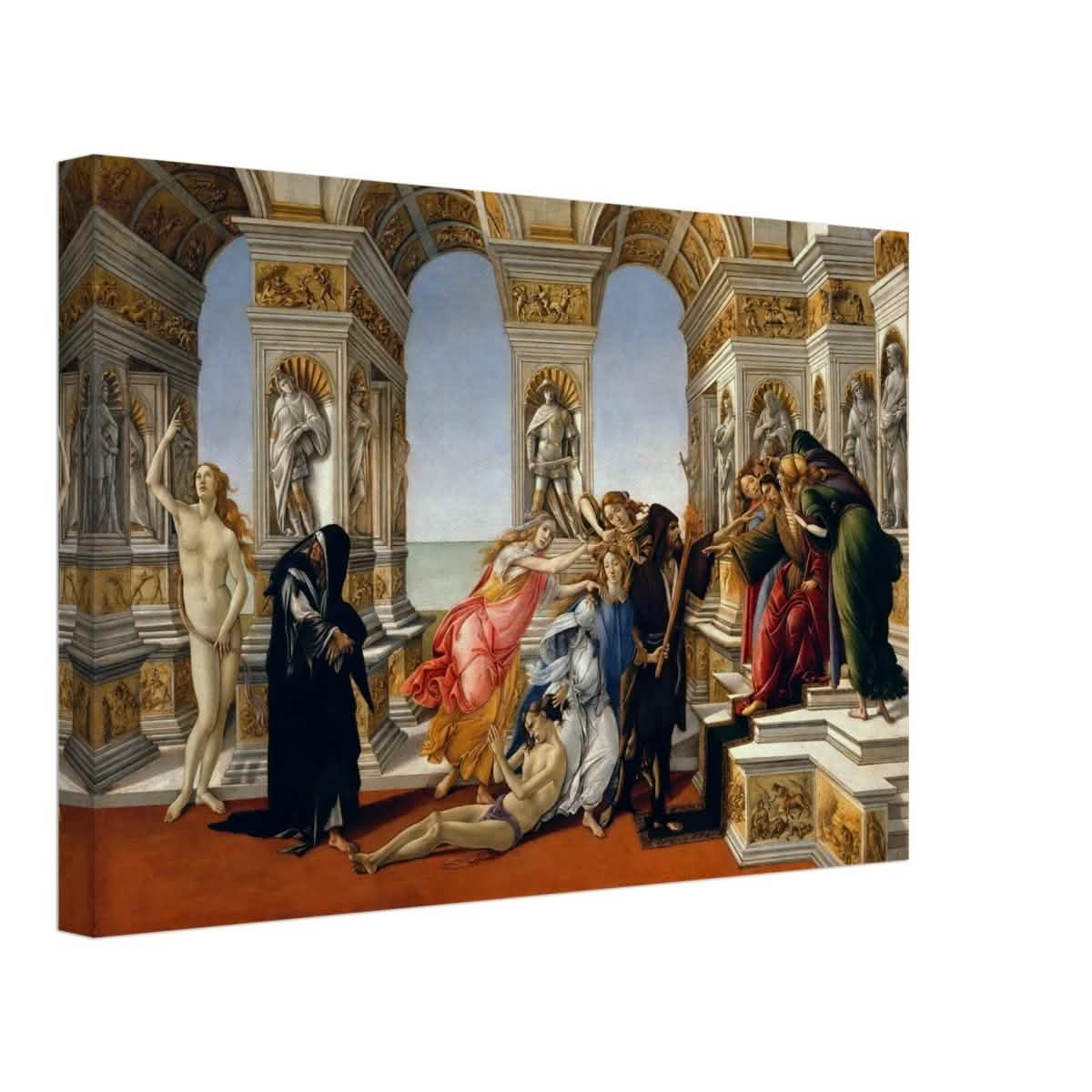 Calumny of Apelles by Sandro Botticelli 1495 | Vintage Art wall art print - Canvas - 30x45 cm / 12x18″ -