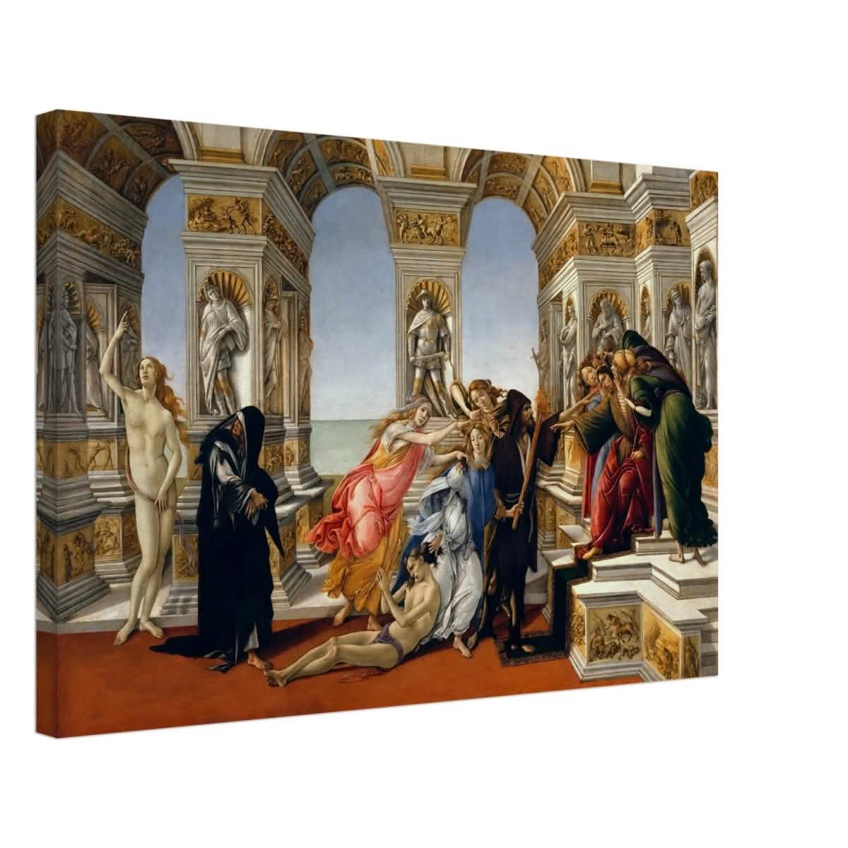 Calumny of Apelles by Sandro Botticelli 1495 | Vintage Art wall art print - Canvas - 40x60 cm / 16x24″ -