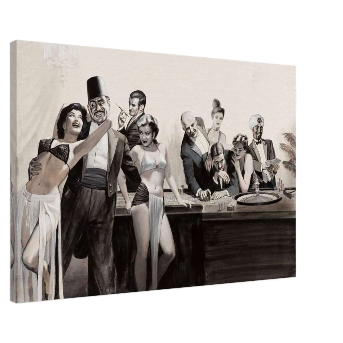 Casino Royale Nights | Vintage Glamour - Canvas - 60x90 cm / 24x36″ -