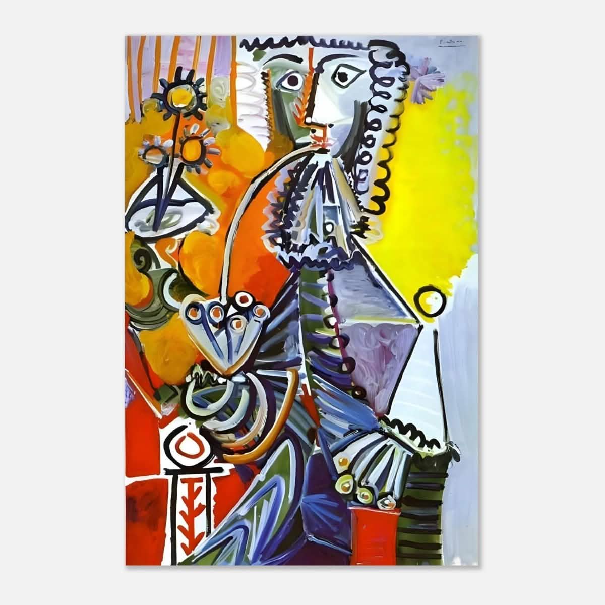 Cavalier with Pipe by Pablo Picasso | Da Vinci Cubism Wall art Print - Aluminum Print - 30x45 cm / 12x18″ -