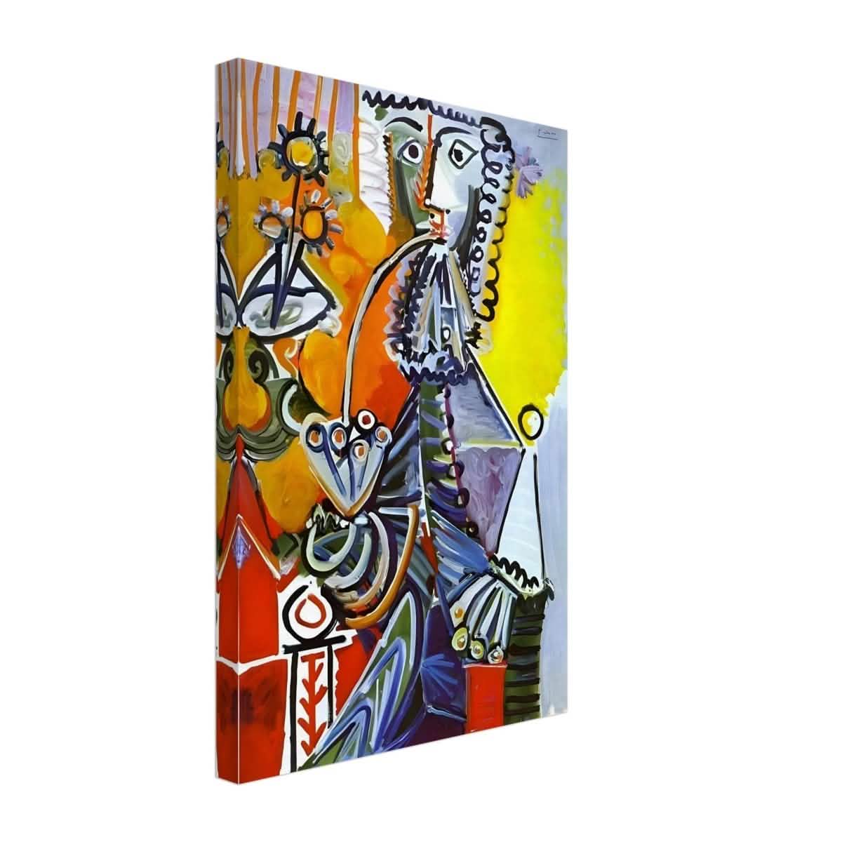 Cavalier with Pipe by Pablo Picasso | Da Vinci Cubism Wall art Print - Canvas - 30x45 cm / 12x18″ -