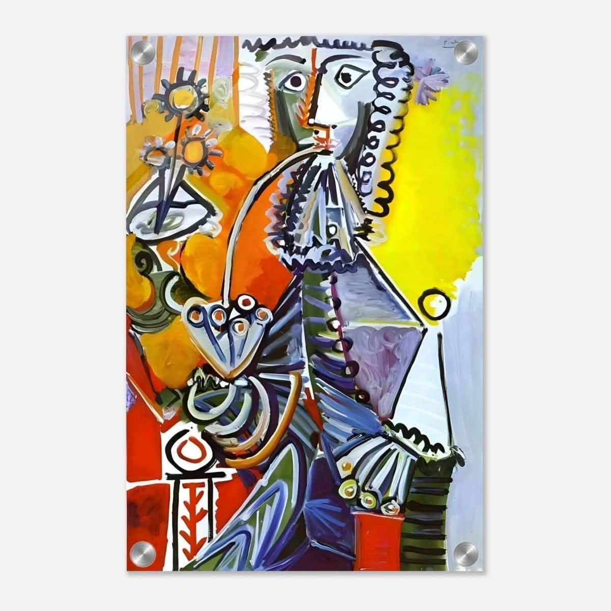 Cavalier with Pipe by Pablo Picasso | Da Vinci Cubism Wall art Print - Acrylic Print - 30x45 cm / 12x18″ -