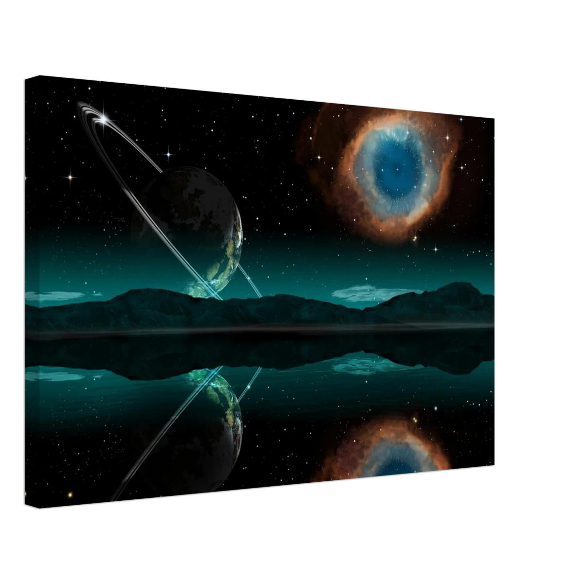 "Celestial Reflections" – A Portal Beyond the Stars | Wall art Print - Canvas - 40x60 cm / 16x24″ -