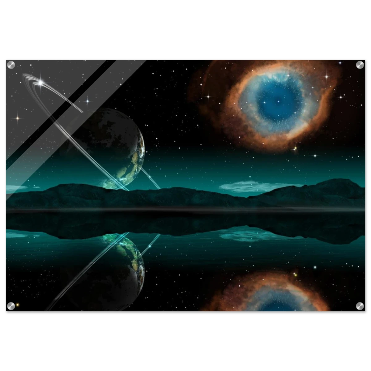 "Celestial Reflections" – A Portal Beyond the Stars | Wall art Print - Acrylic Print - 70x100 cm / 28x40″ -