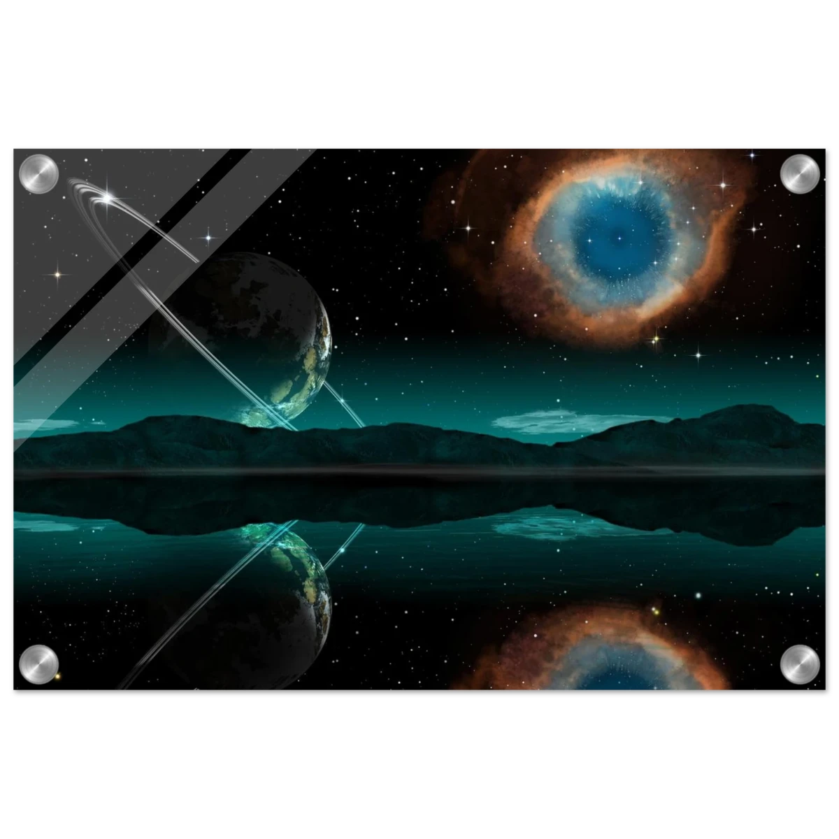 "Celestial Reflections" – A Portal Beyond the Stars | Wall art Print - Acrylic Print - 30x45 cm / 12x18″ -