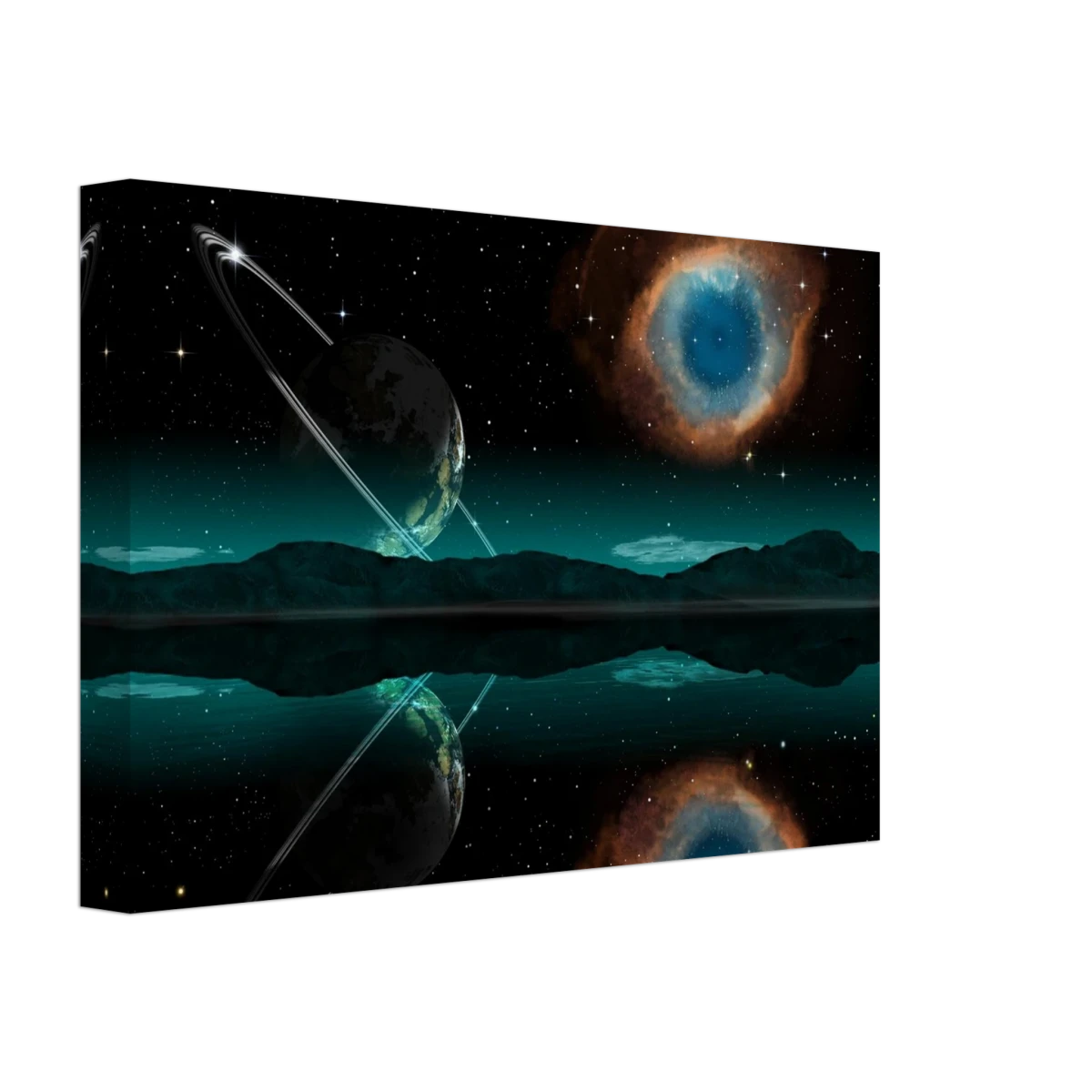 "Celestial Reflections" – A Portal Beyond the Stars | Wall art Print - Canvas - 20x30 cm / 8x12″ -