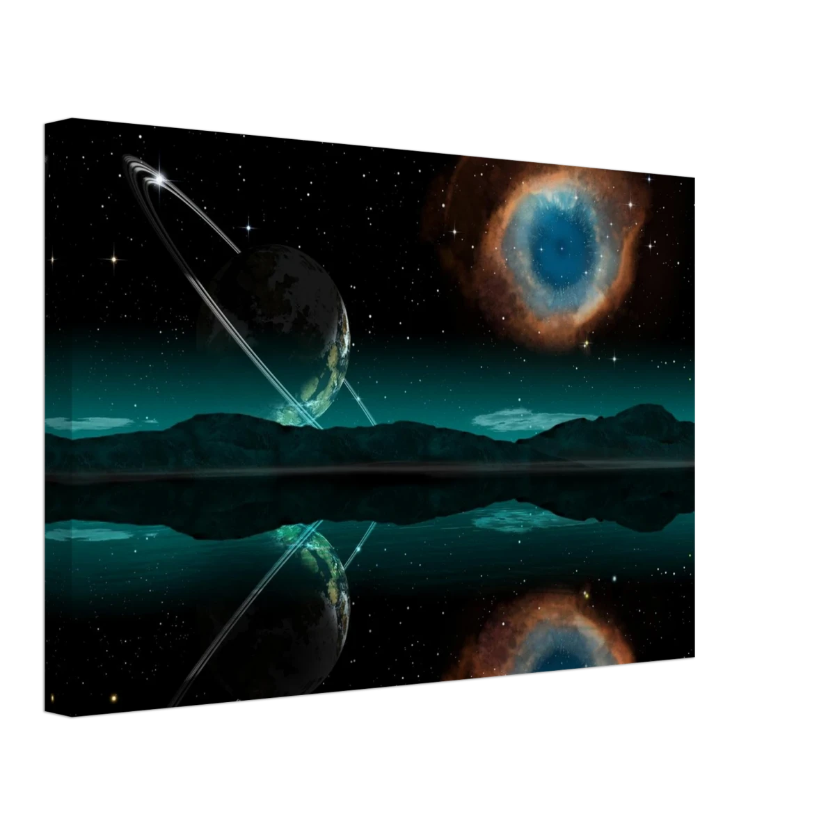 "Celestial Reflections" – A Portal Beyond the Stars | Wall art Print - Canvas - 30x45 cm / 12x18″ -