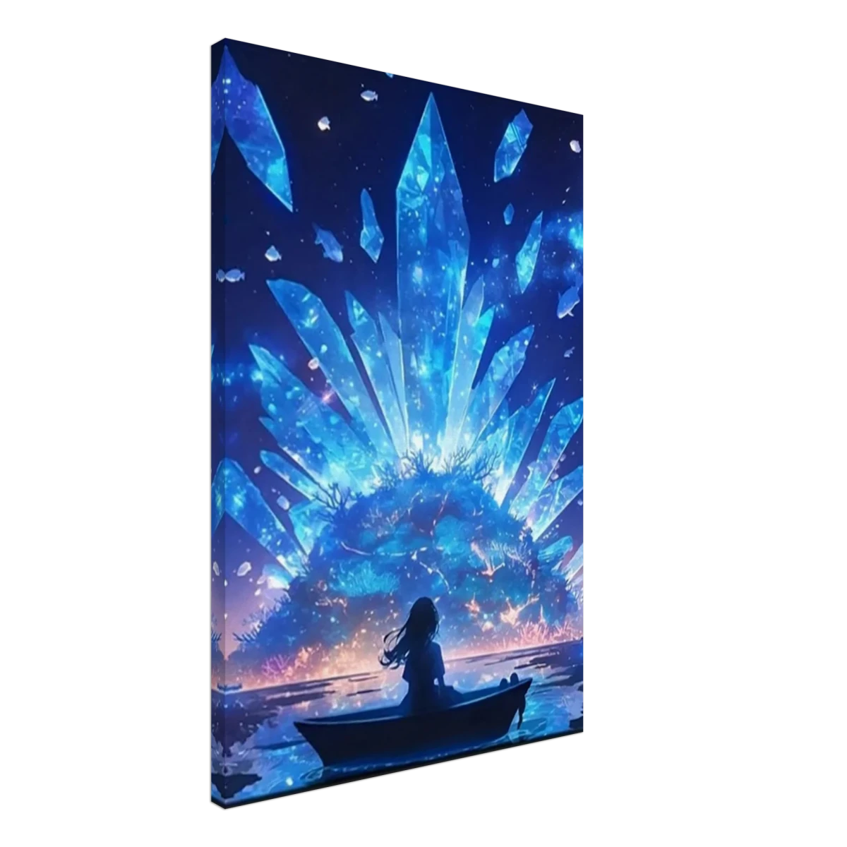 Celestial Reflections – Crystal Dreamscape Art | Wall art print - Canvas - 50x75 cm / 20x30″ -