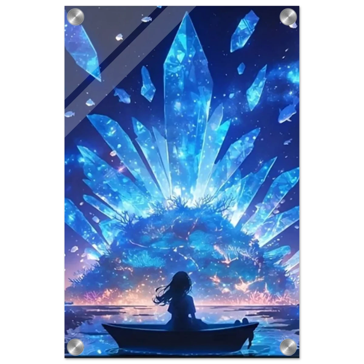 Celestial Reflections – Crystal Dreamscape Art | Wall art print - Acrylic Print - 30x45 cm / 12x18″ -