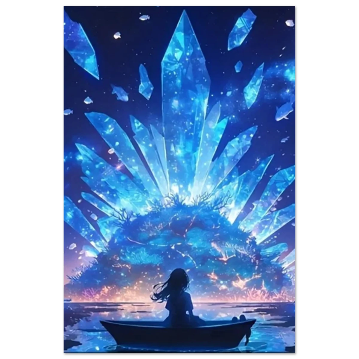 Celestial Reflections – Crystal Dreamscape Art | Wall art print - Fine Art Poster - 60x90 cm / 24x36″ -