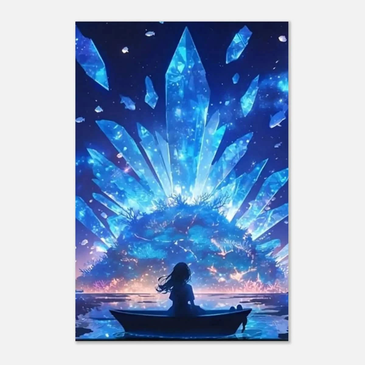Celestial Reflections – Crystal Dreamscape Art | Wall art print - Aluminum Print - 20x30 cm / 8x12″ -