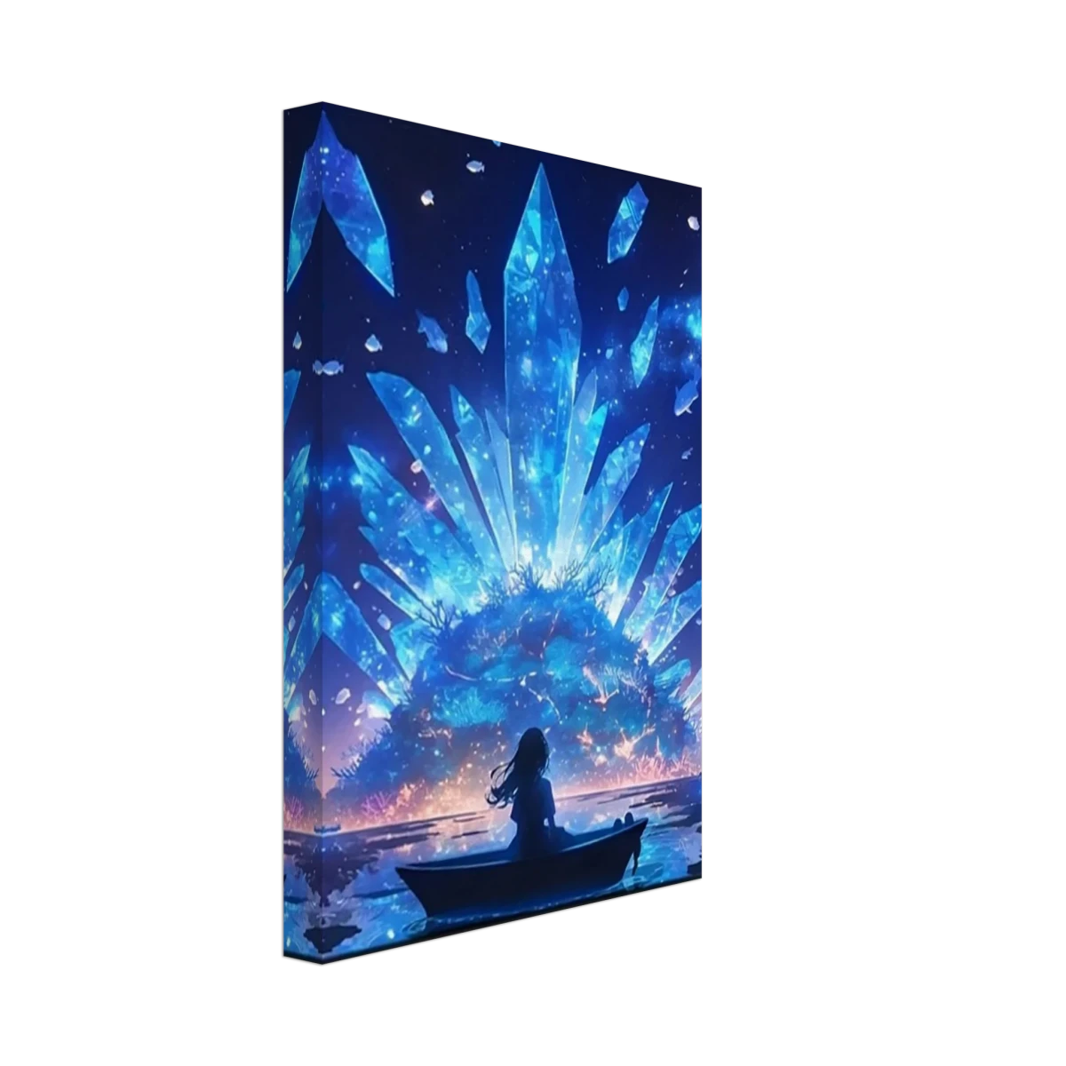 Celestial Reflections – Crystal Dreamscape Art | Wall art print - Canvas - 20x30 cm / 8x12″ -