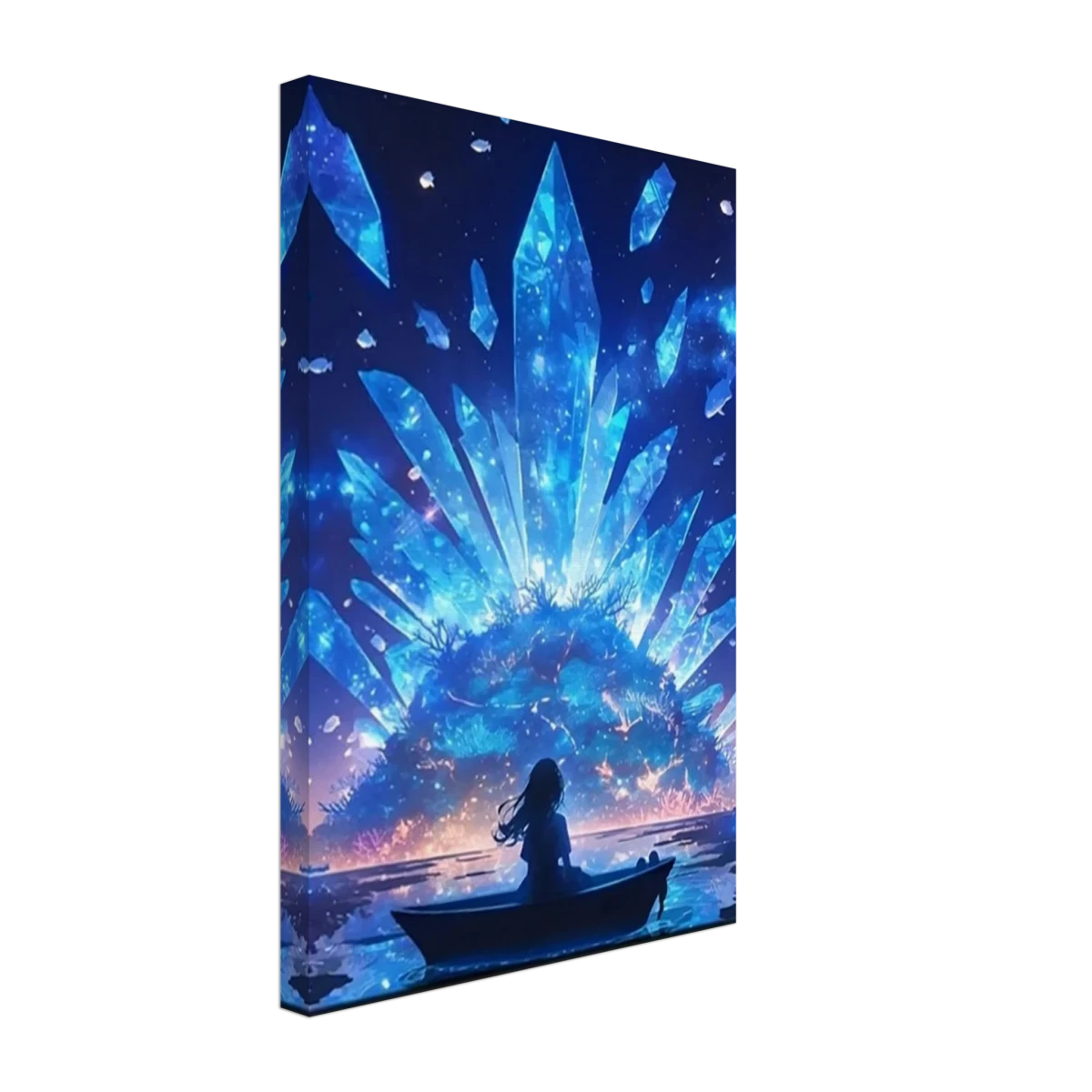 Celestial Reflections – Crystal Dreamscape Art | Wall art print - Canvas - 30x45 cm / 12x18″ -