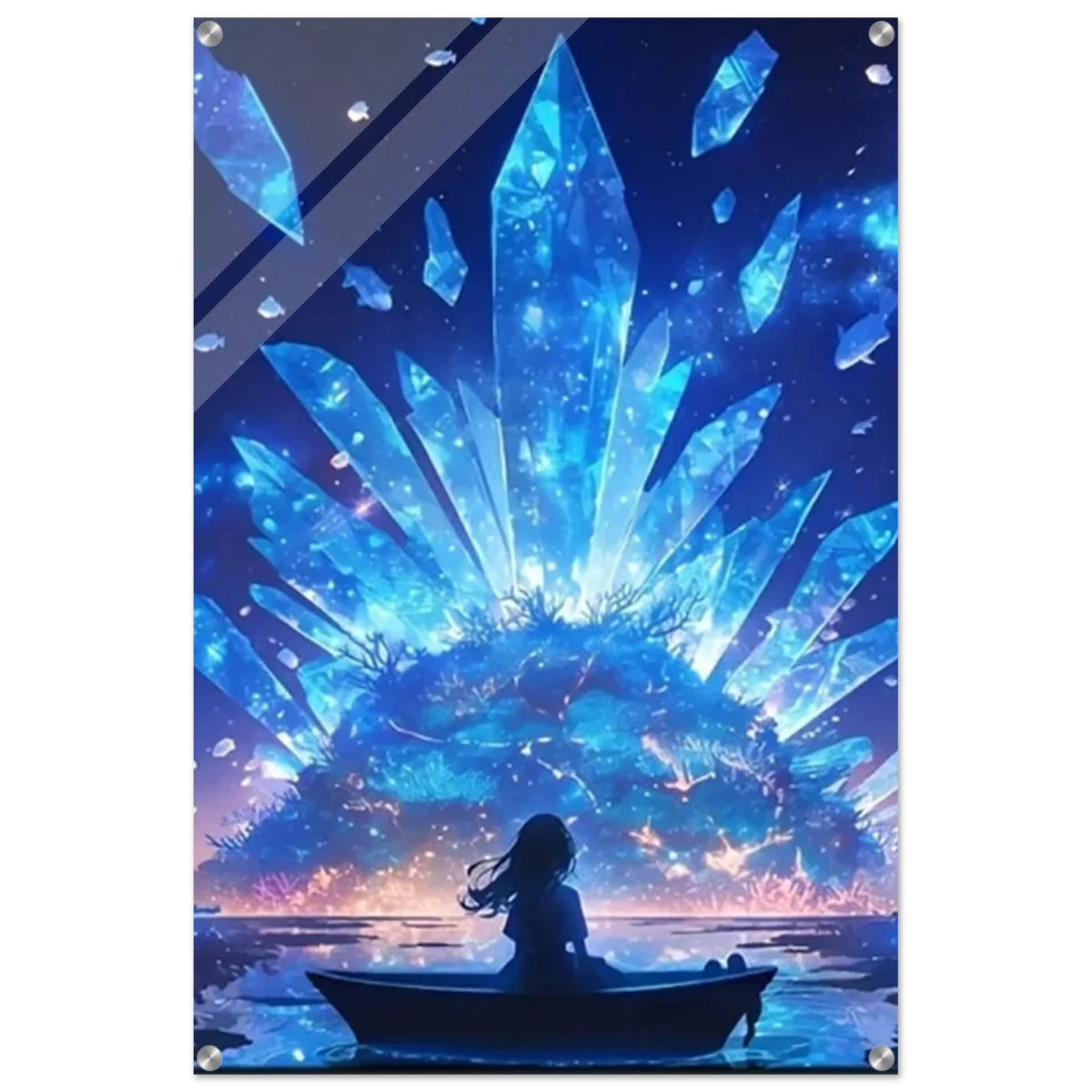 Celestial Reflections – Crystal Dreamscape Art | Wall art print - Acrylic Print - 60x90 cm / 24x36″ -