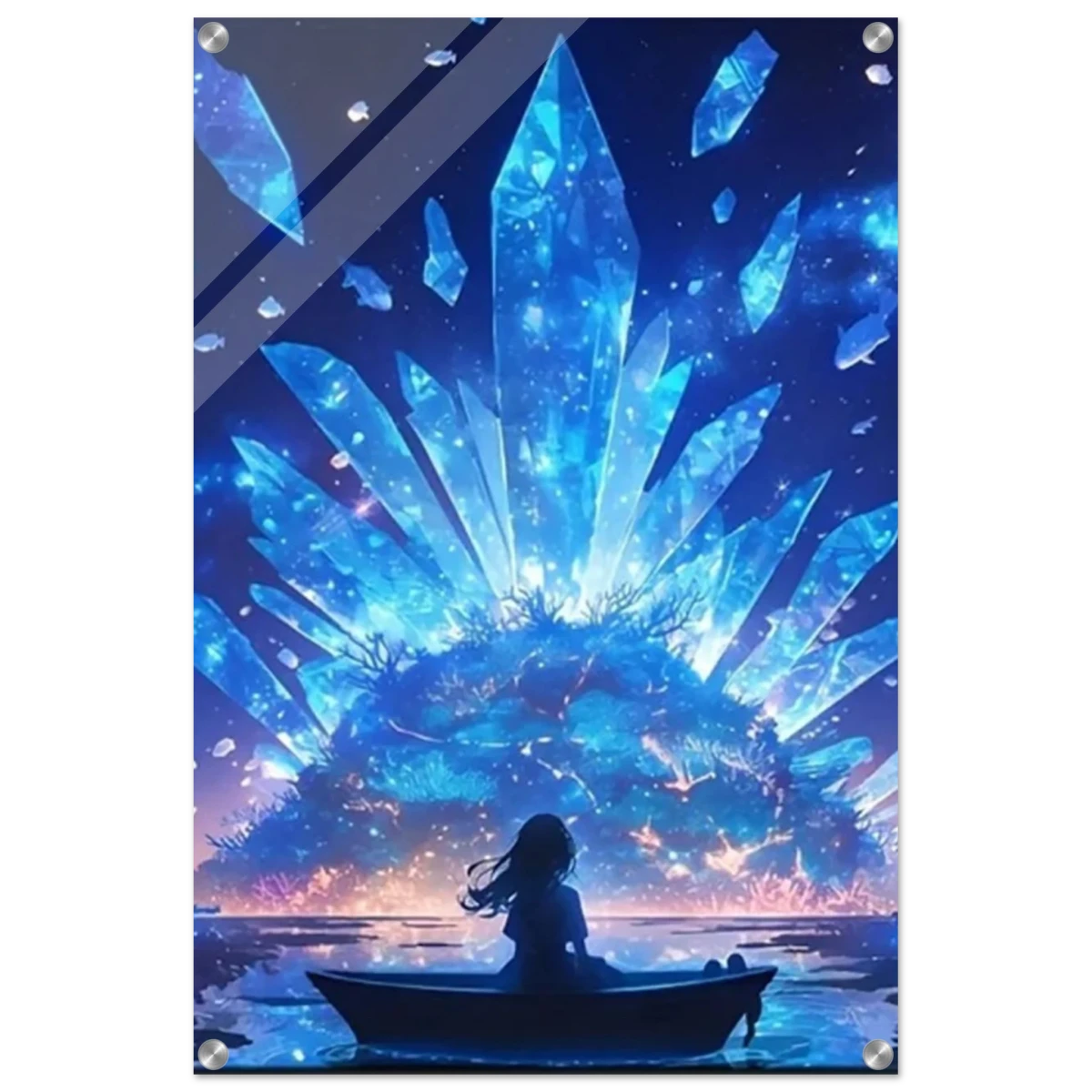 Celestial Reflections – Crystal Dreamscape Art | Wall art print - Acrylic Print - 50x75 cm / 20x30″ -