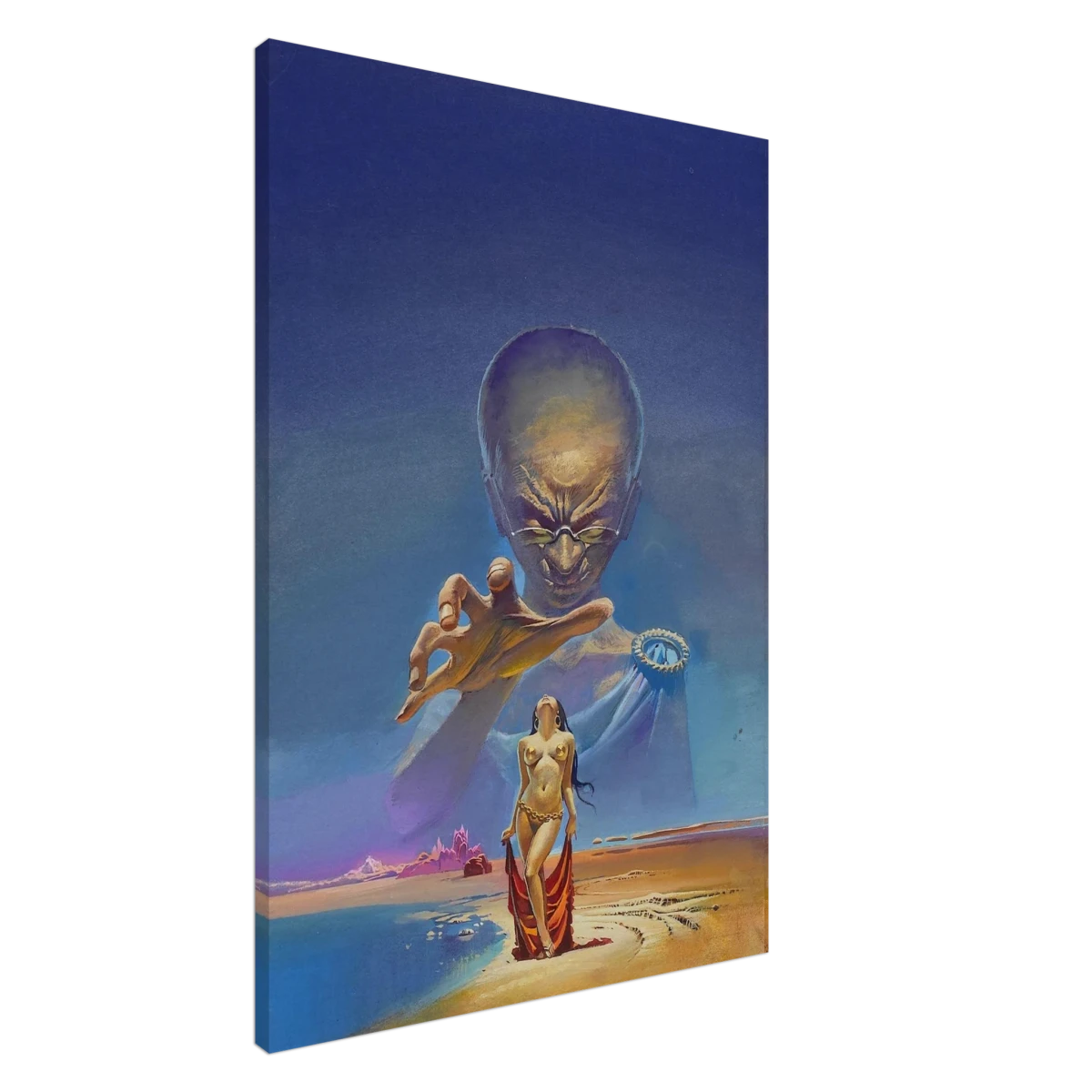 "Celestial Seduction" – Surreal Retro Sci - Fi Fantasy | Vintage Wall Art Print - Canvas - 70x100 cm / 28x40″ -