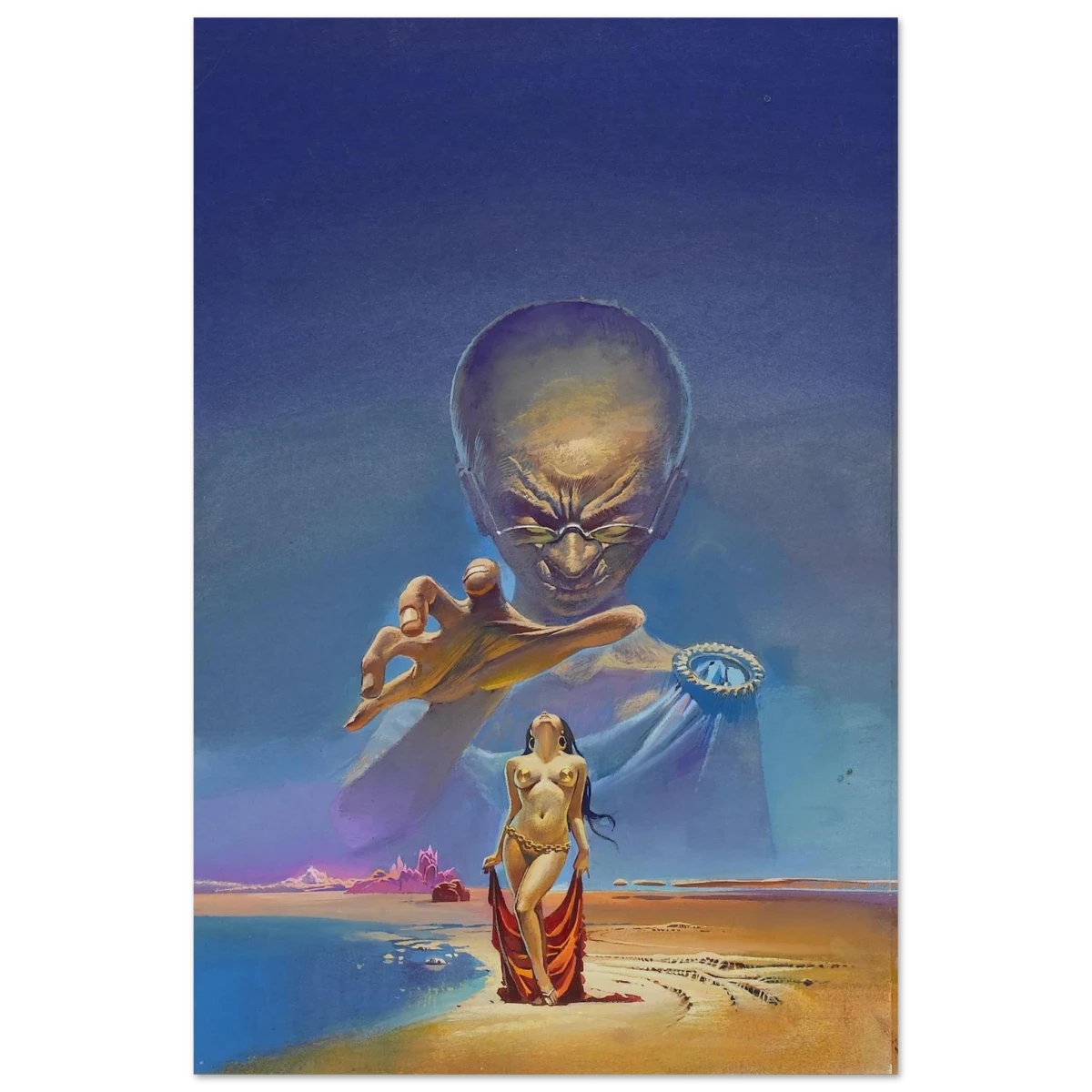 "Celestial Seduction" – Surreal Retro Sci - Fi Fantasy | Vintage Wall Art Print - Fine Art Poster - 30x45 cm / 12x18″ -