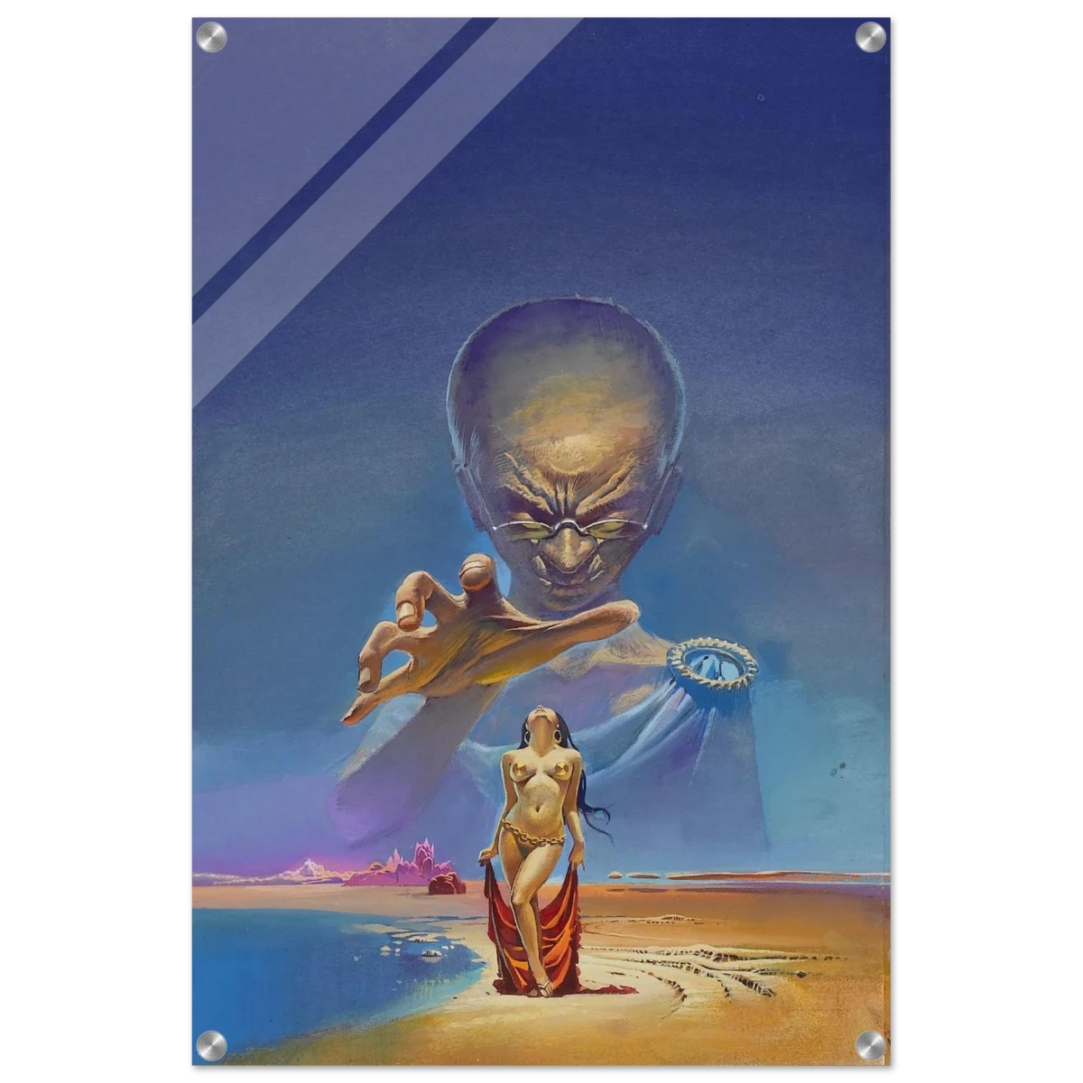 "Celestial Seduction" – Surreal Retro Sci - Fi Fantasy | Vintage Wall Art Print - Acrylic Print - 50x75 cm / 20x30″ -