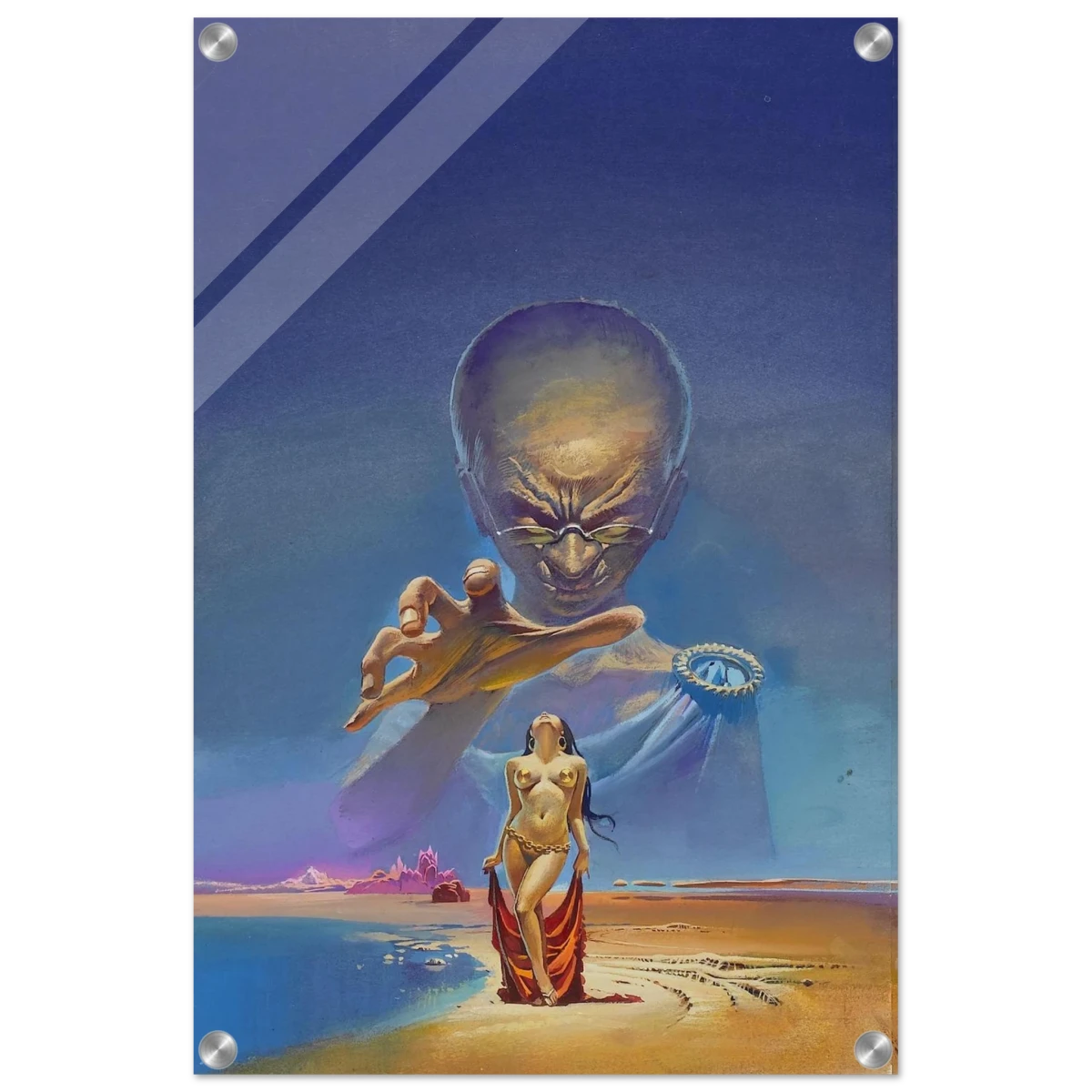 "Celestial Seduction" – Surreal Retro Sci - Fi Fantasy | Vintage Wall Art Print - Acrylic Print - 40x60 cm / 16x24″ -