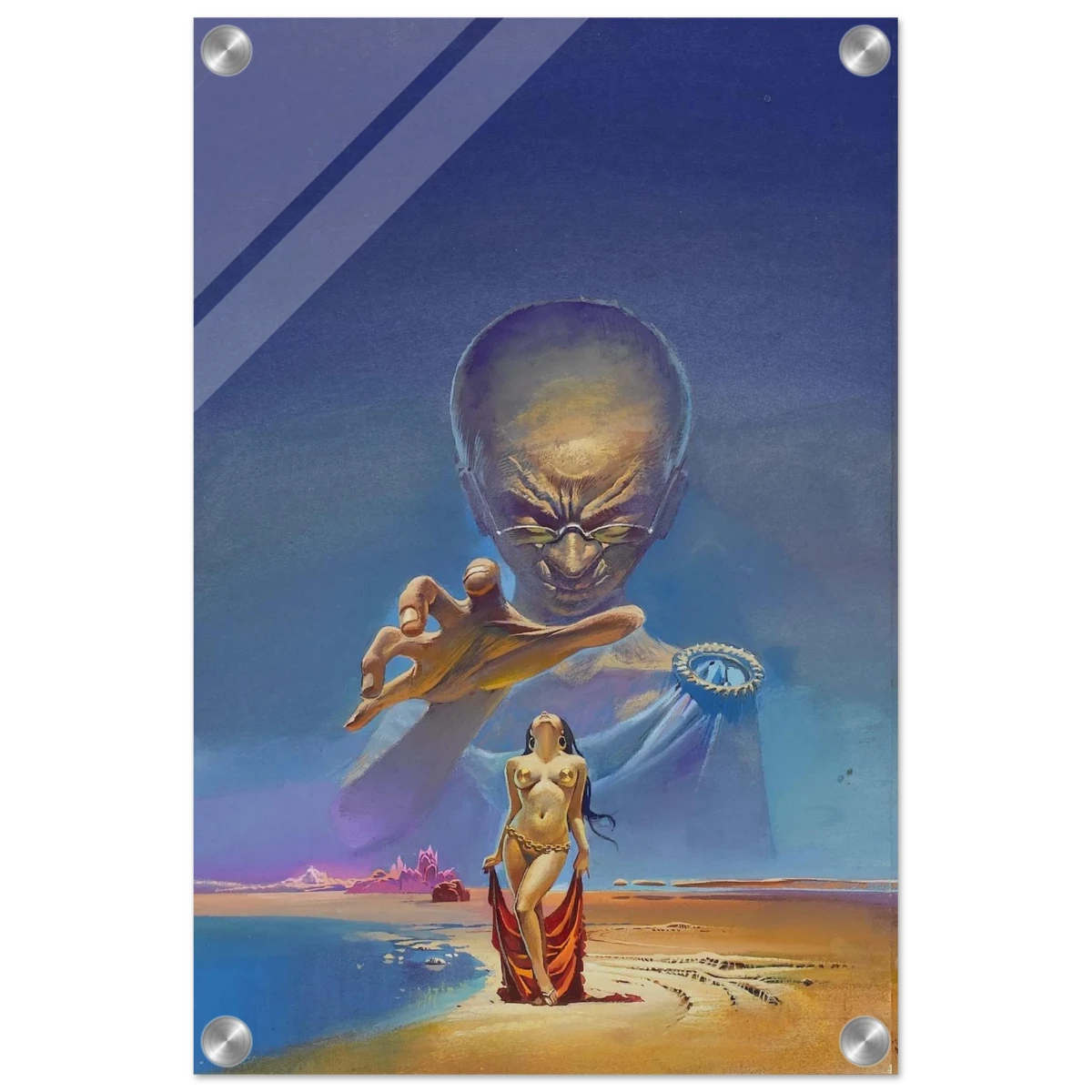 "Celestial Seduction" – Surreal Retro Sci - Fi Fantasy | Vintage Wall Art Print - Acrylic Print - 30x45 cm / 12x18″ -