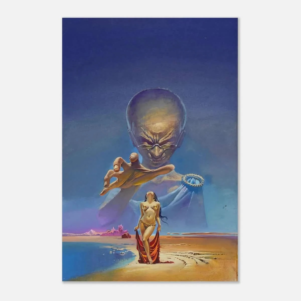 "Celestial Seduction" – Surreal Retro Sci - Fi Fantasy | Vintage Wall Art Print - Aluminum Print - 50x75 cm / 20x30″ -