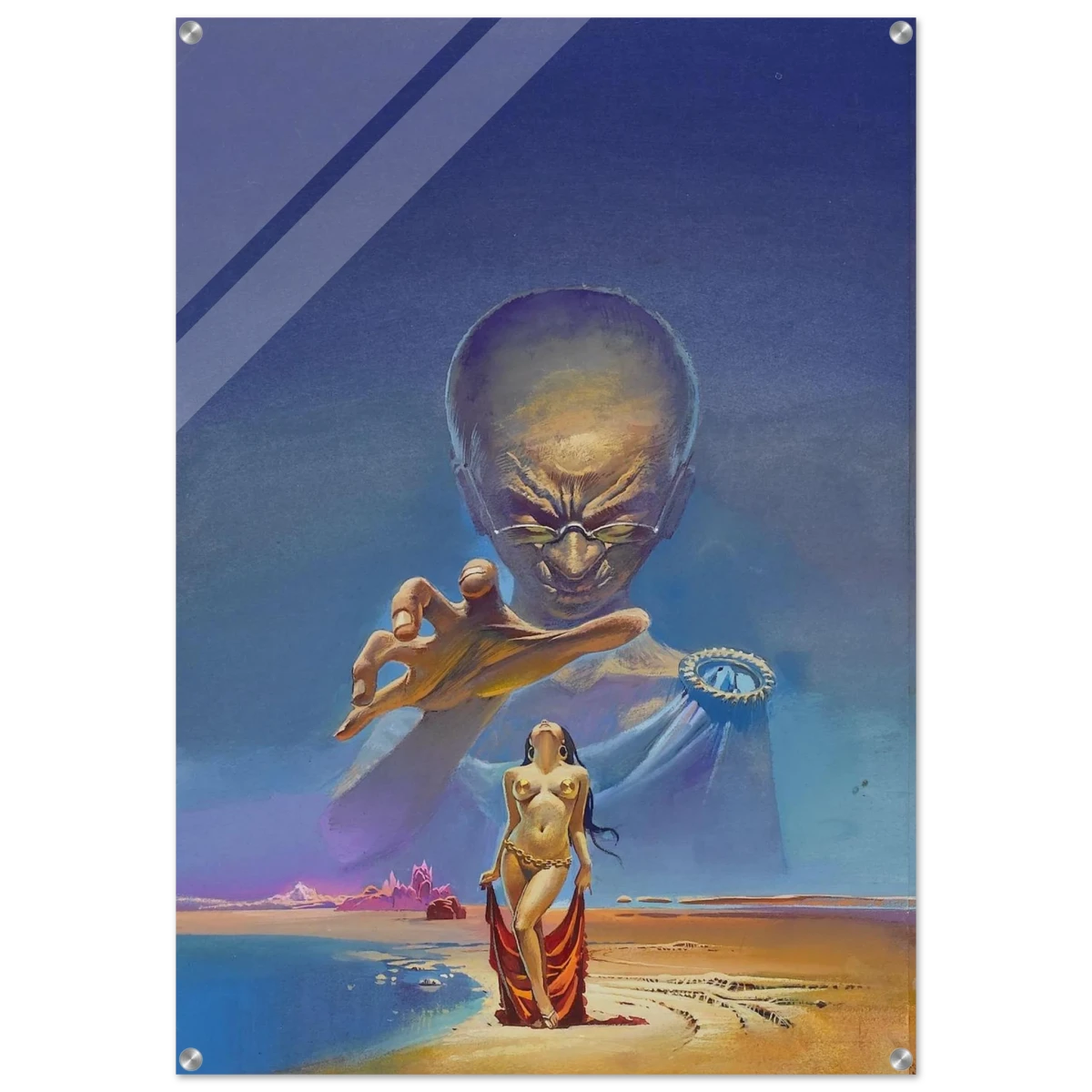 "Celestial Seduction" – Surreal Retro Sci - Fi Fantasy | Vintage Wall Art Print - Acrylic Print - 70x100 cm / 28x40″ -