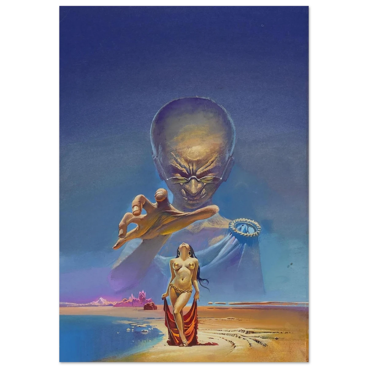 "Celestial Seduction" – Surreal Retro Sci - Fi Fantasy | Vintage Wall Art Print - Fine Art Poster - 70x100 cm / 28x40″ -