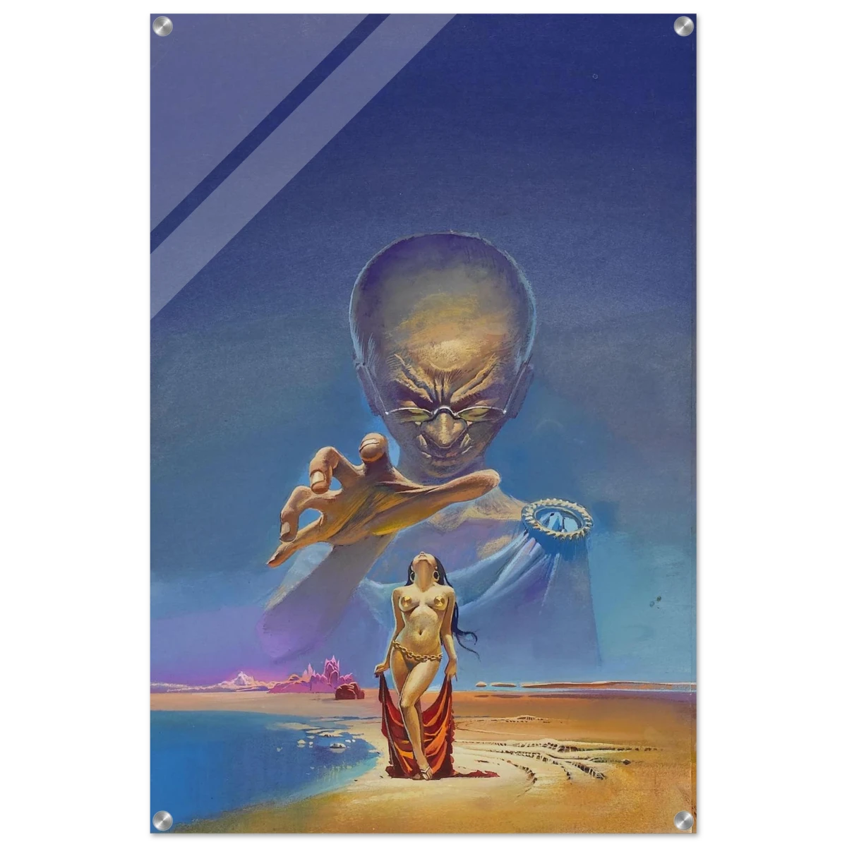 "Celestial Seduction" – Surreal Retro Sci - Fi Fantasy | Vintage Wall Art Print - Acrylic Print - 60x90 cm / 24x36″ -