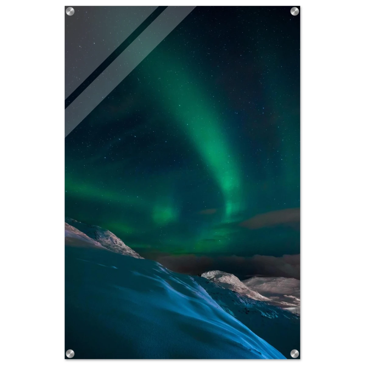"Celestial Veil" – Dancing Lights Over Arctic Silence Fine Art Photography | Northern Lights Wall Art Print - Acrylic Print - 60x90 cm / 24x36″ -