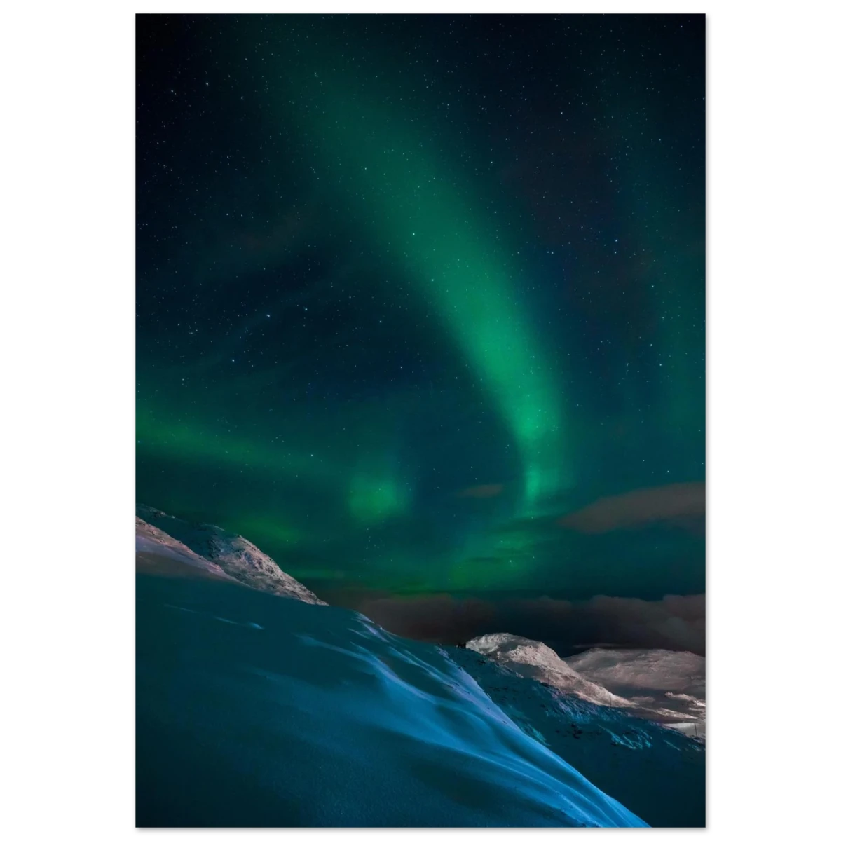 "Celestial Veil" – Dancing Lights Over Arctic Silence Fine Art Photography | Northern Lights Wall Art Print - Fine Art Poster - 70x100 cm / 28x40″ -
