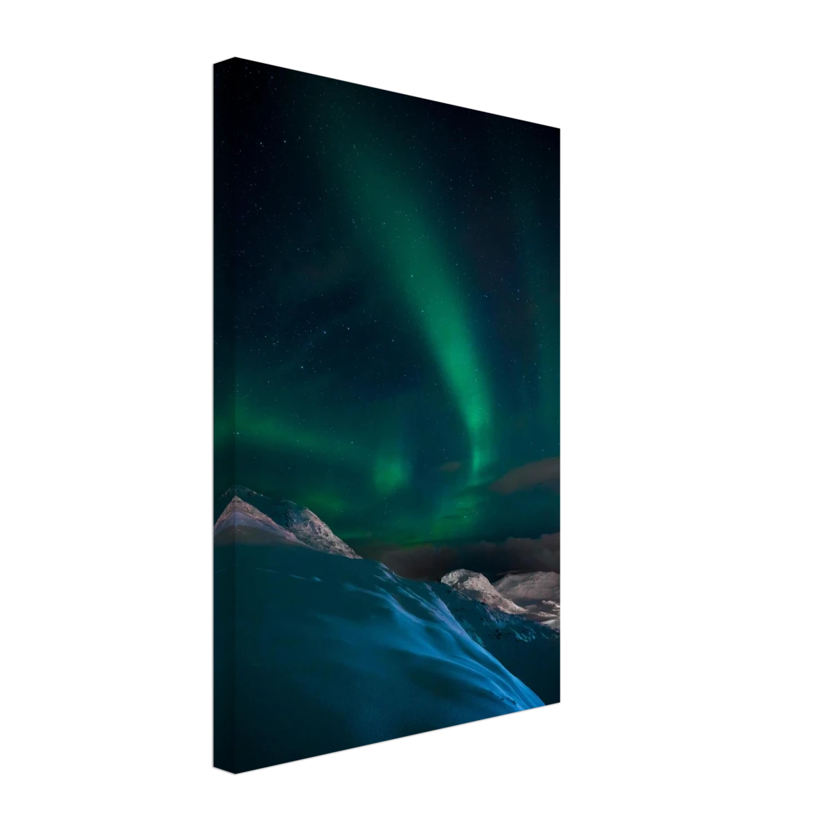 "Celestial Veil" – Dancing Lights Over Arctic Silence Fine Art Photography | Northern Lights Wall Art Print - Canvas - 30x45 cm / 12x18″ -